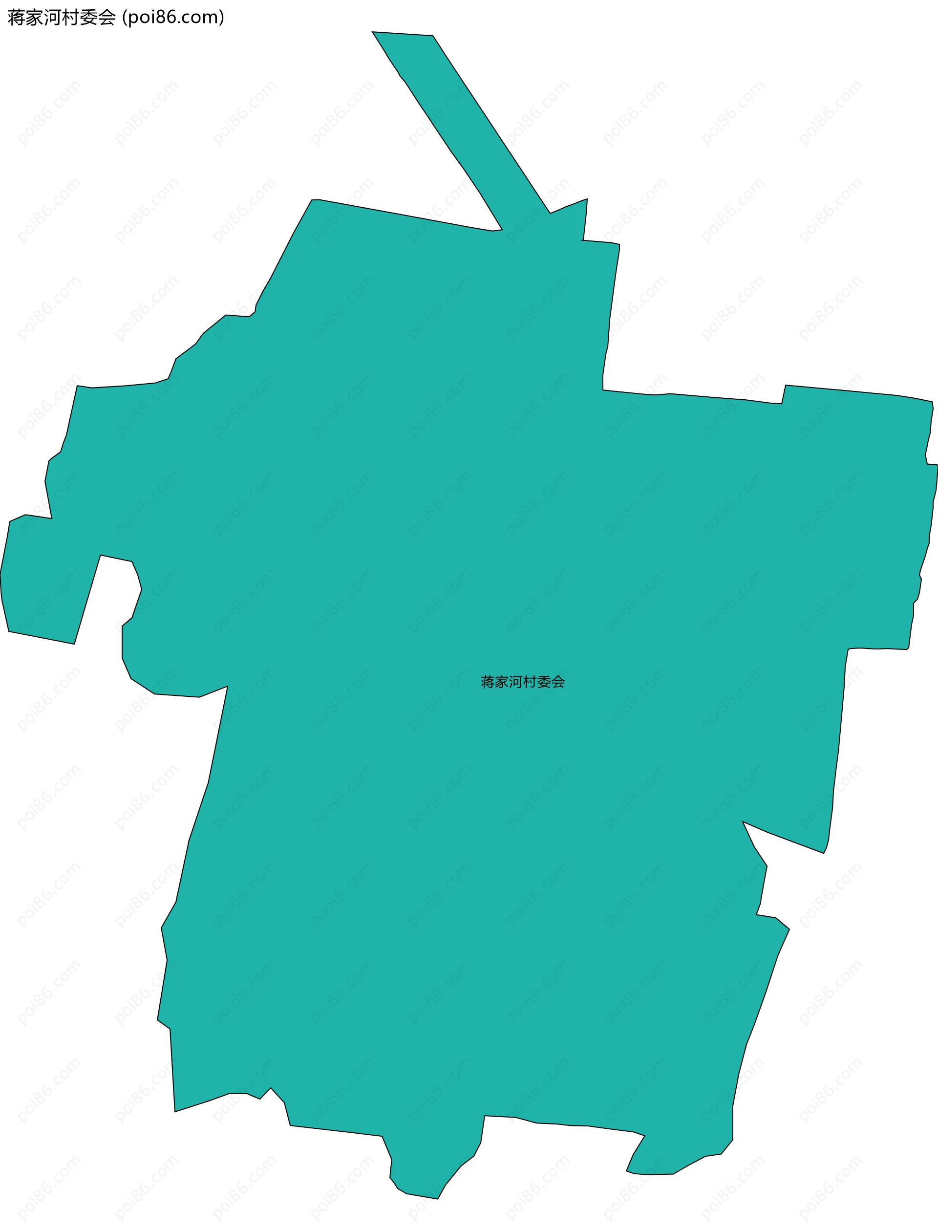 蒋家河村委会边界地图