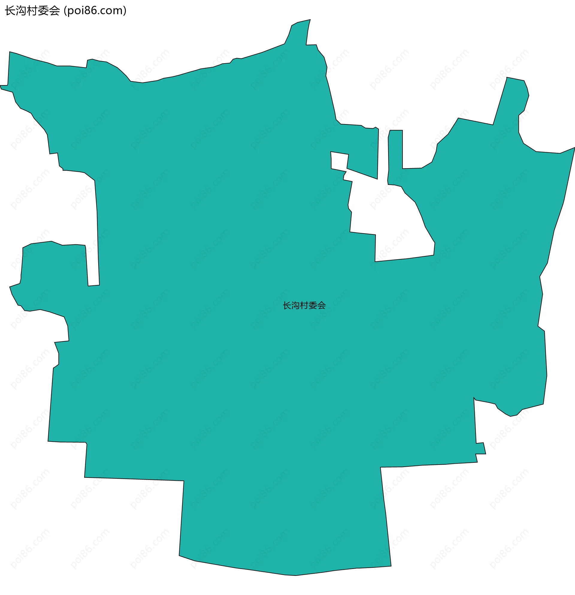 长沟村委会边界地图