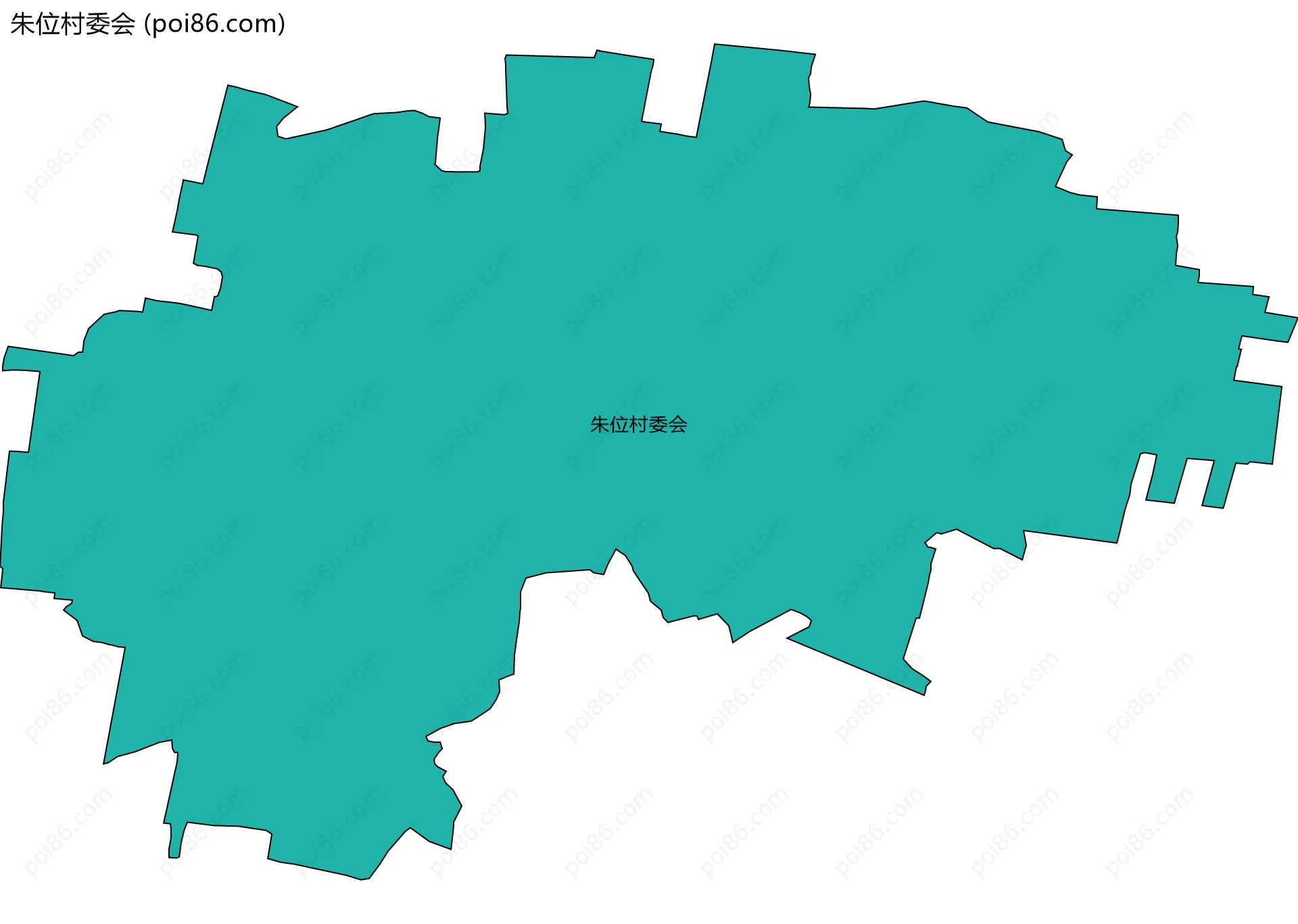 朱位村委会边界地图
