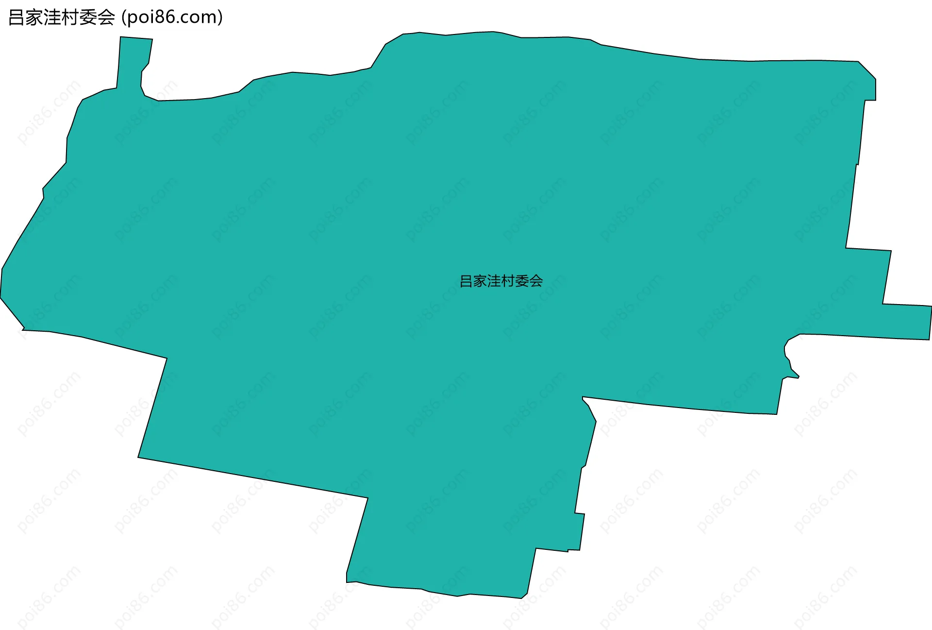 吕家洼村委会边界地图