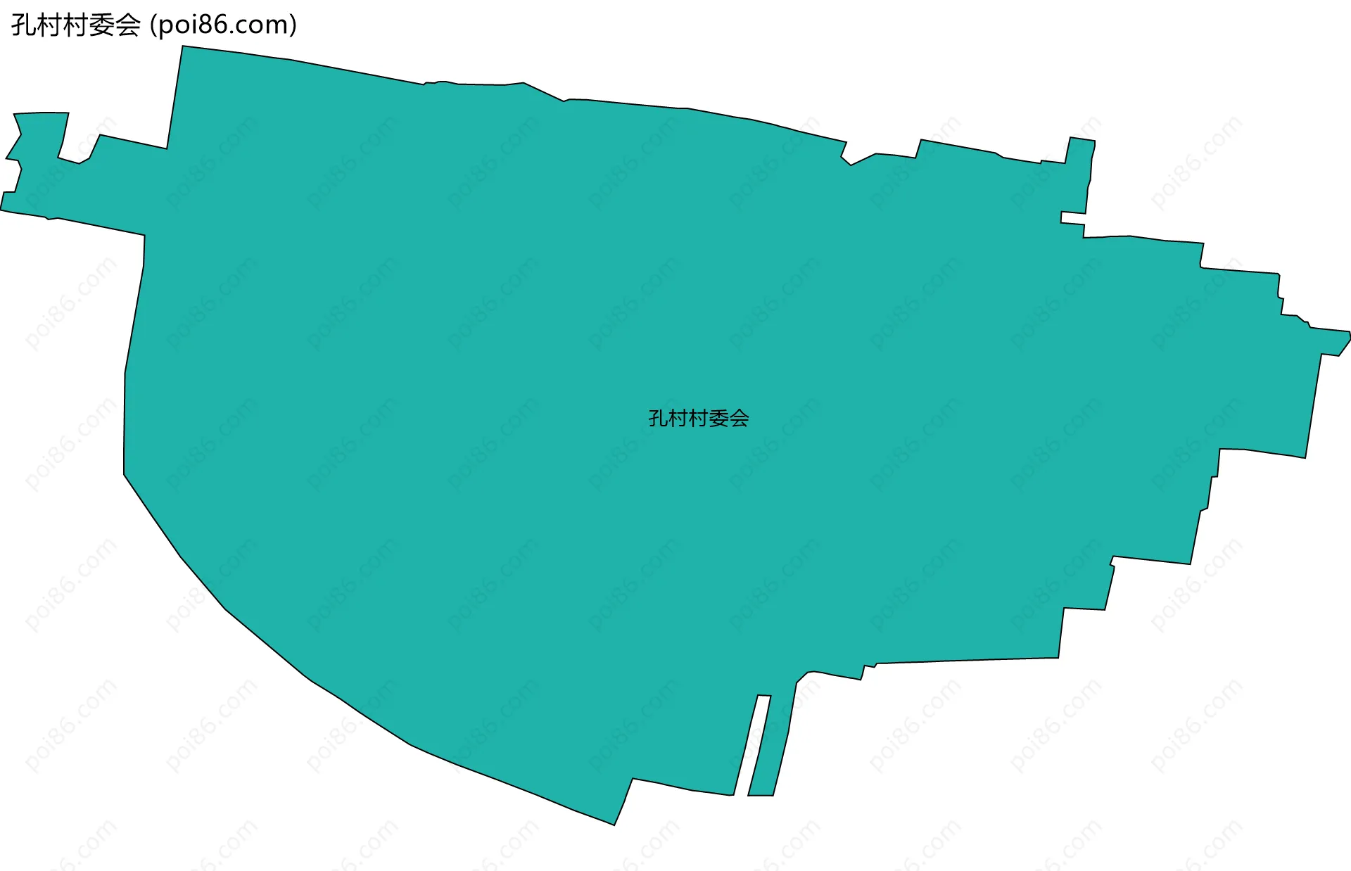 孔村村委会边界地图