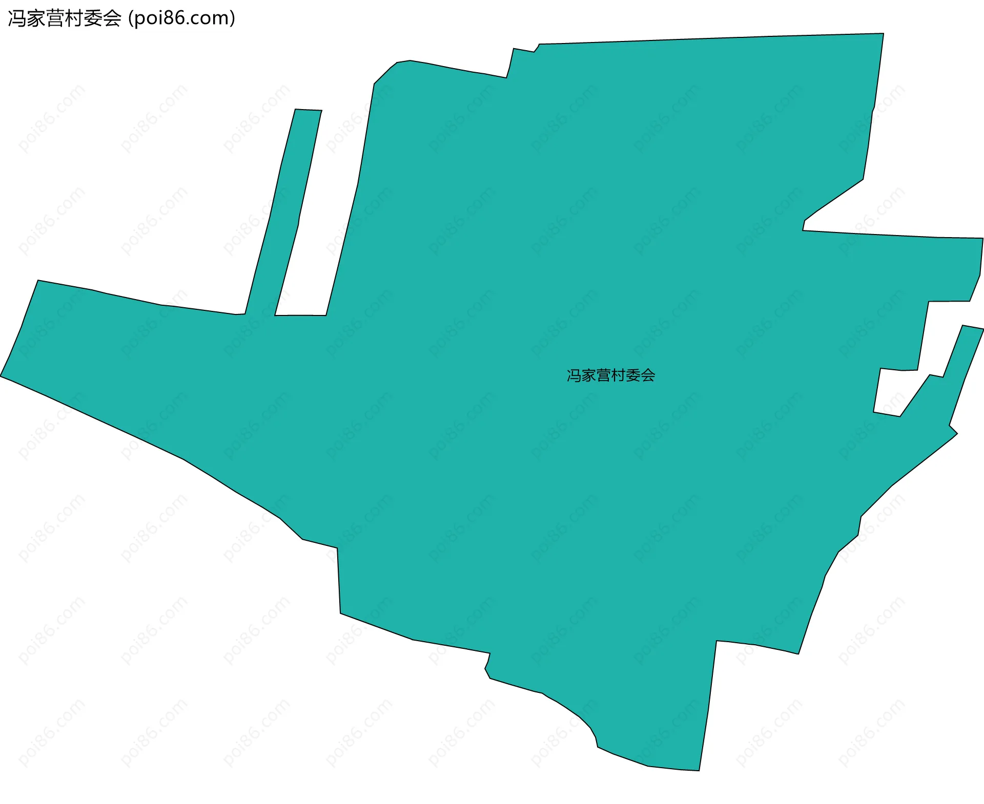 冯家营村委会边界地图