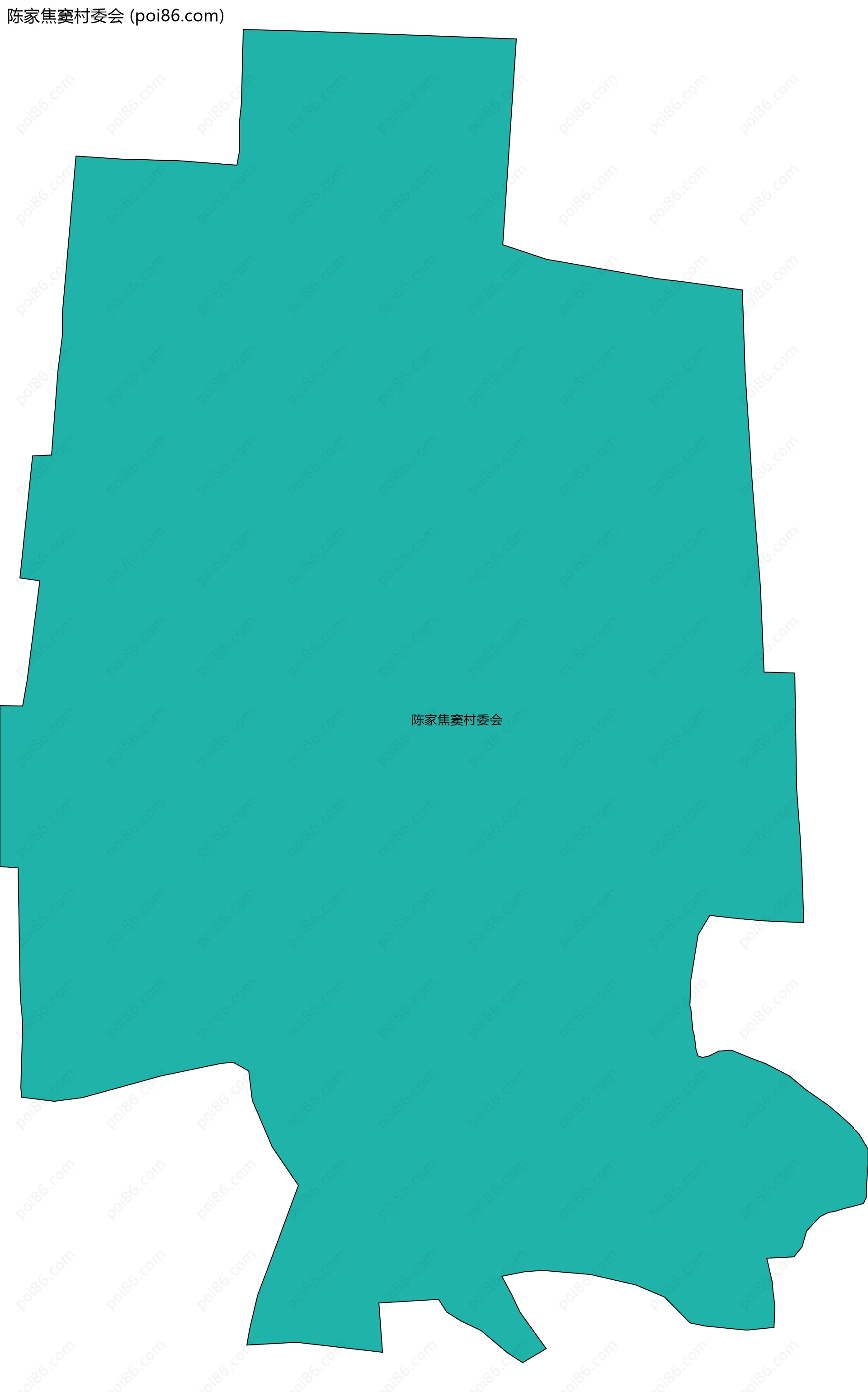 陈家焦窦村委会边界地图