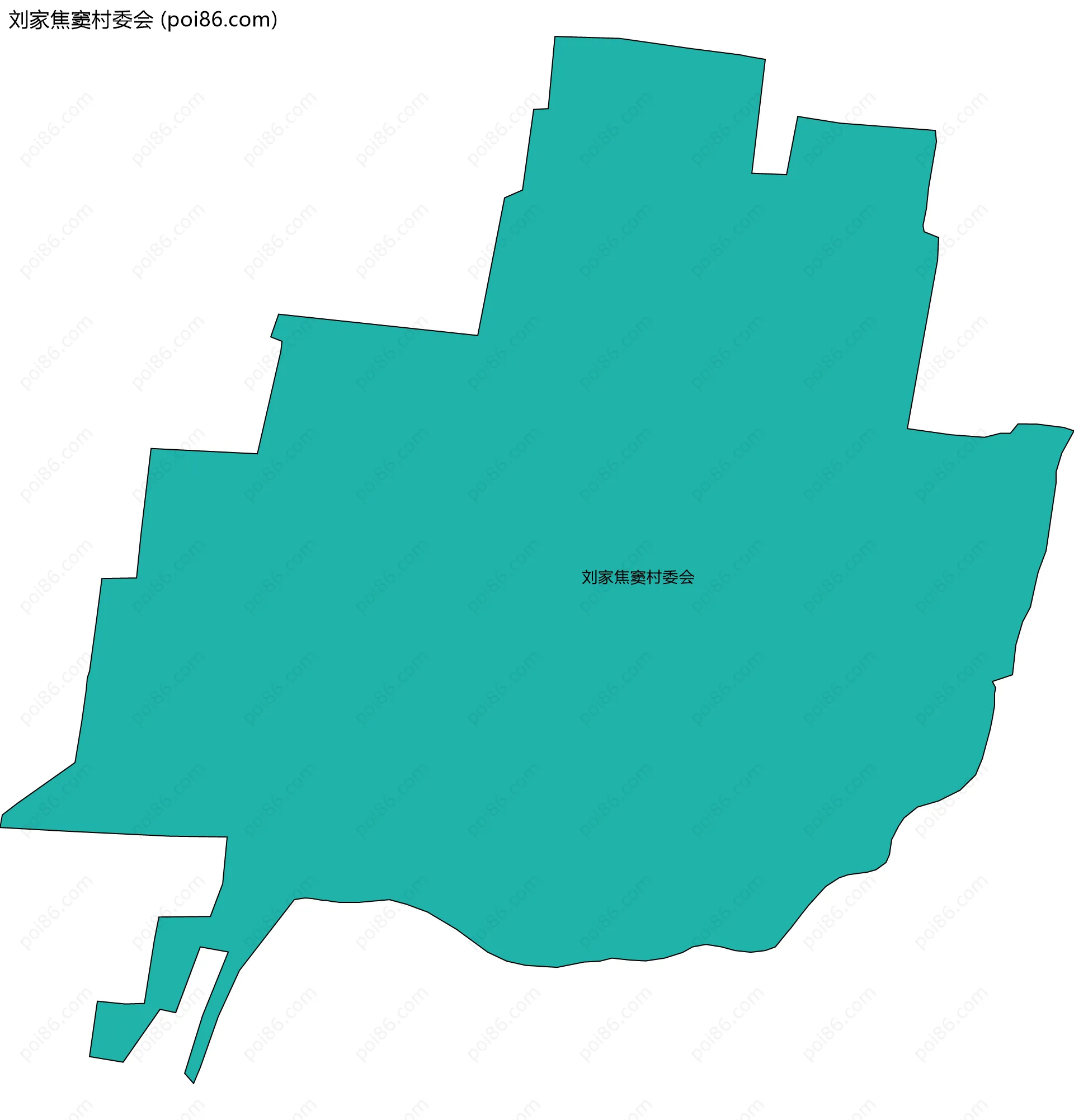 刘家焦窦村委会边界地图