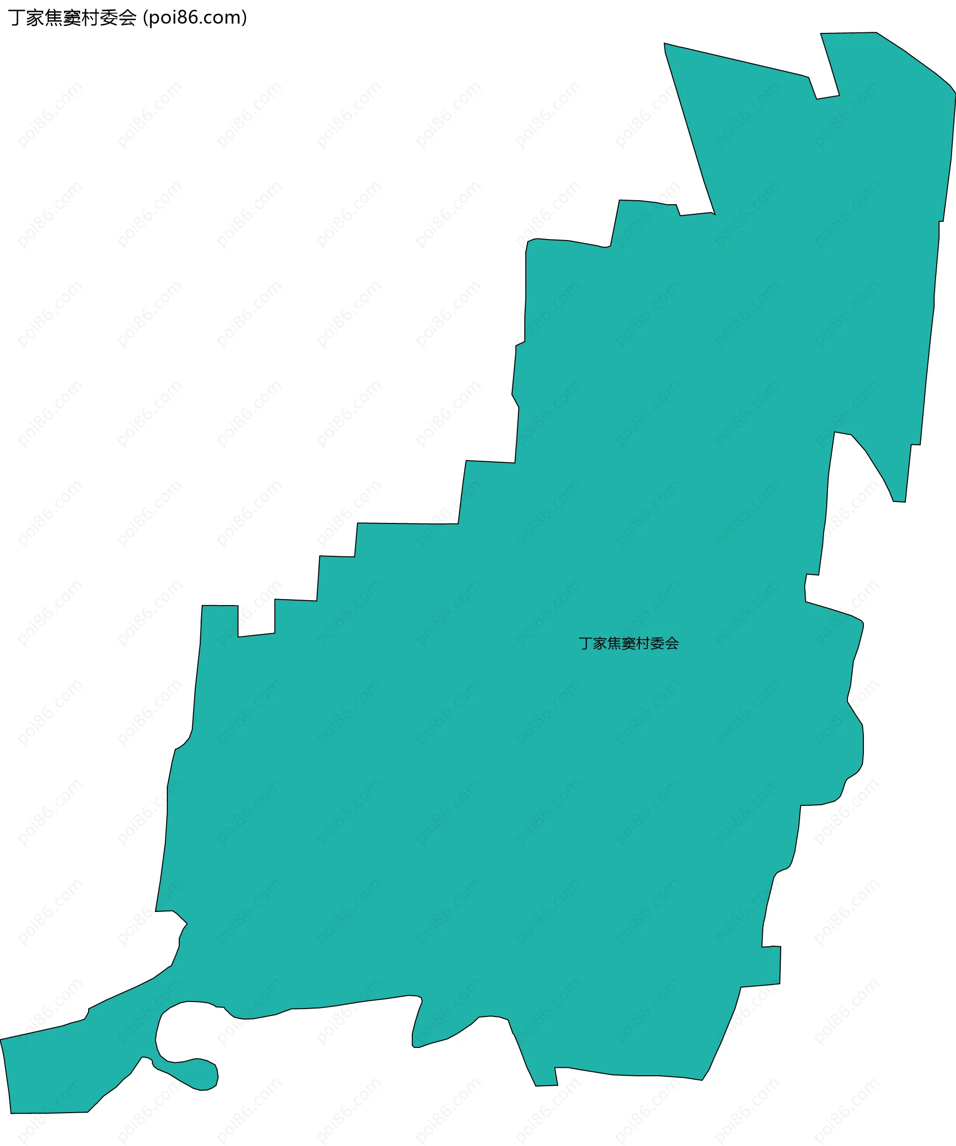 丁家焦窦村委会边界地图