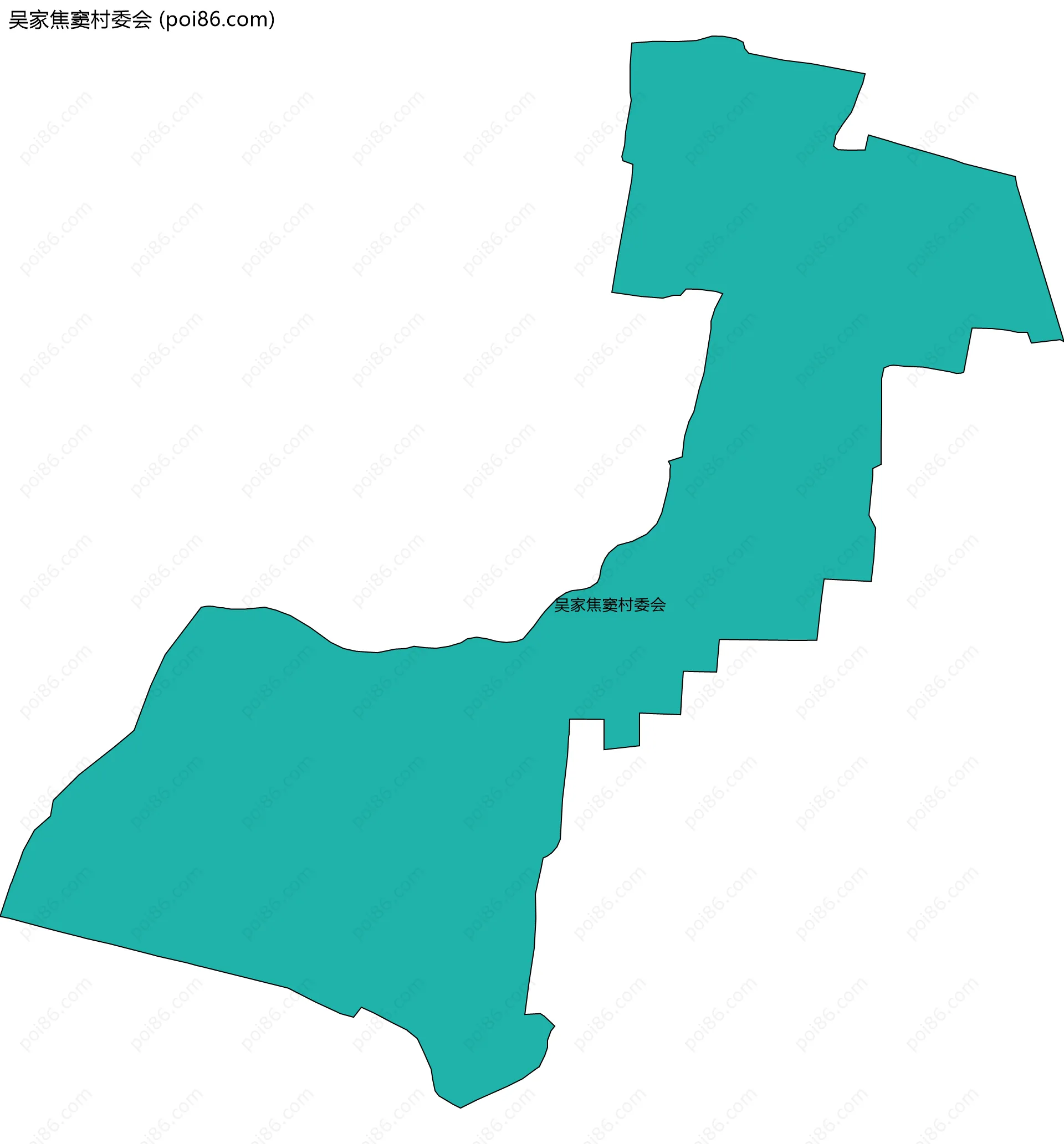 吴家焦窦村委会边界地图