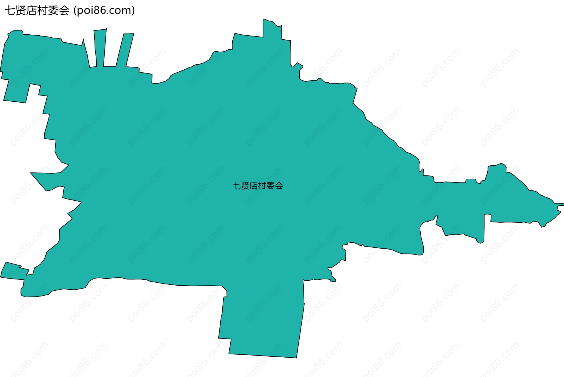 七贤店村委会边界地图