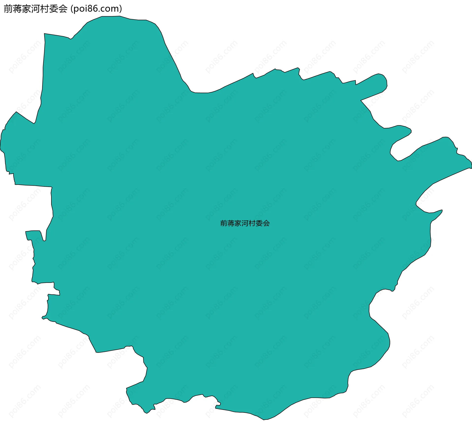 前蒋家河村委会边界地图