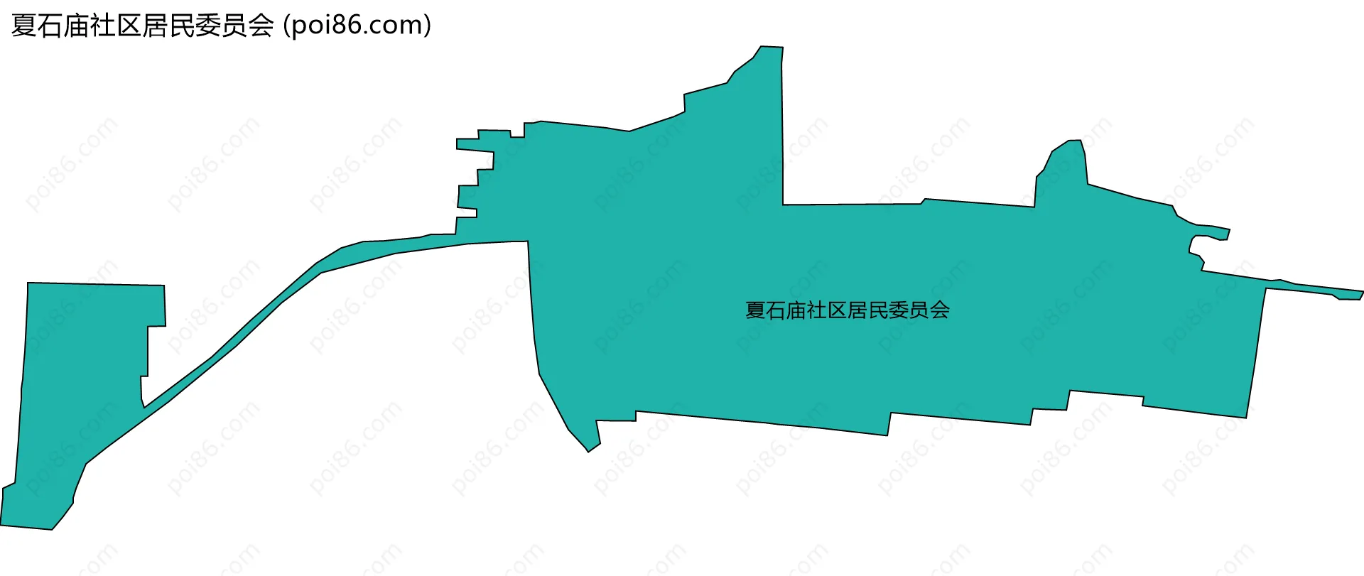 夏石庙社区居民委员会边界地图