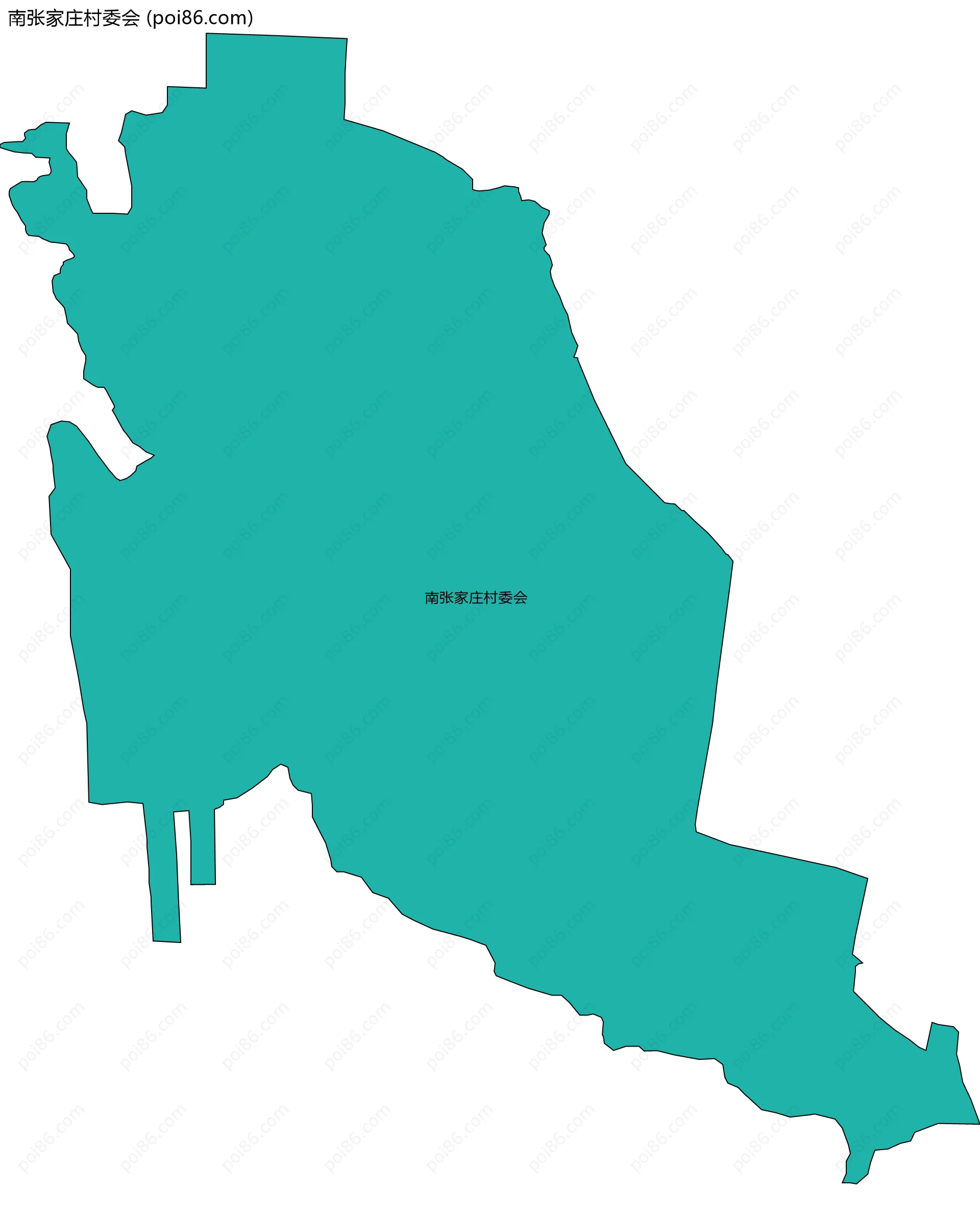 南张家庄村委会边界地图