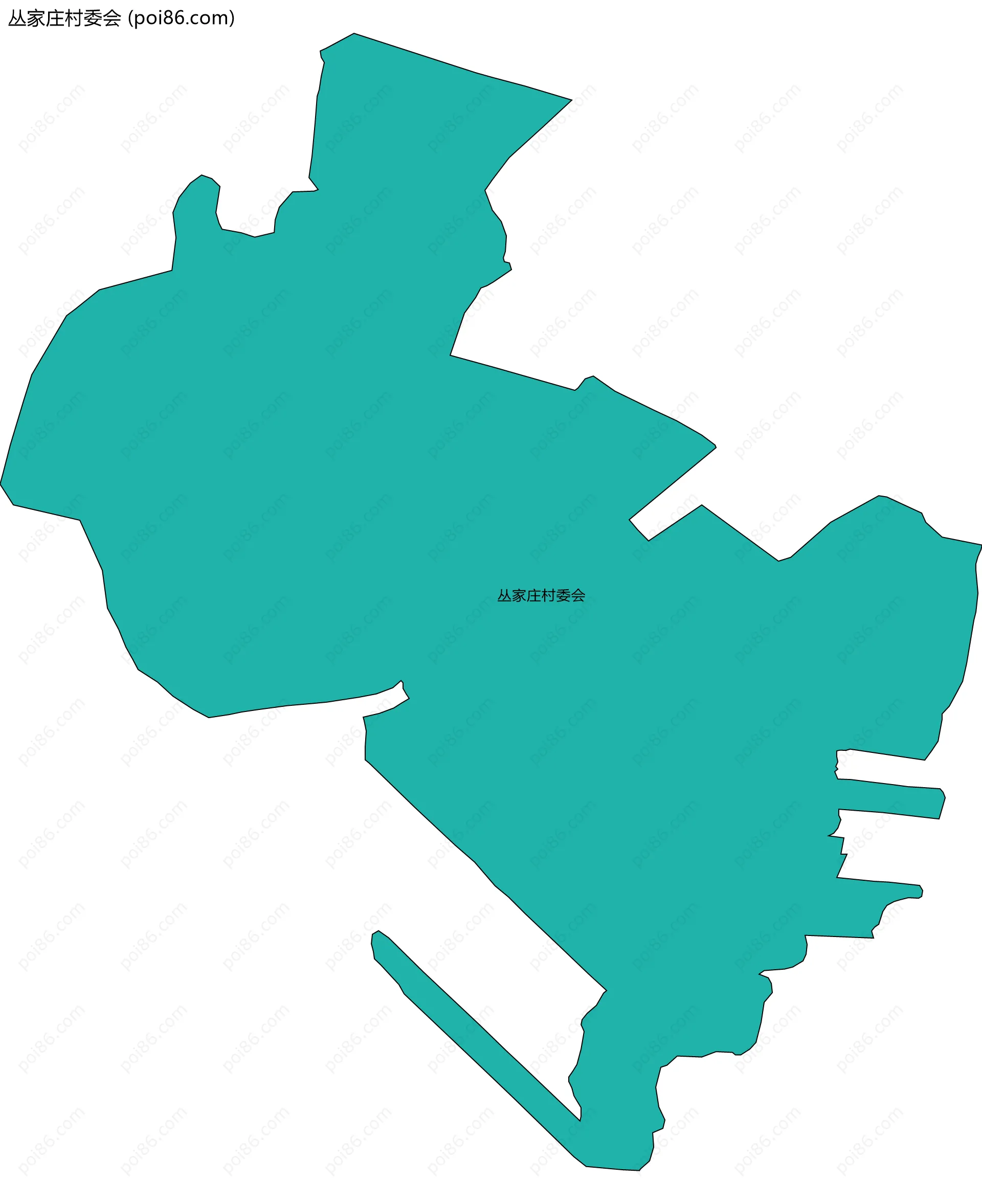 丛家庄村委会边界地图