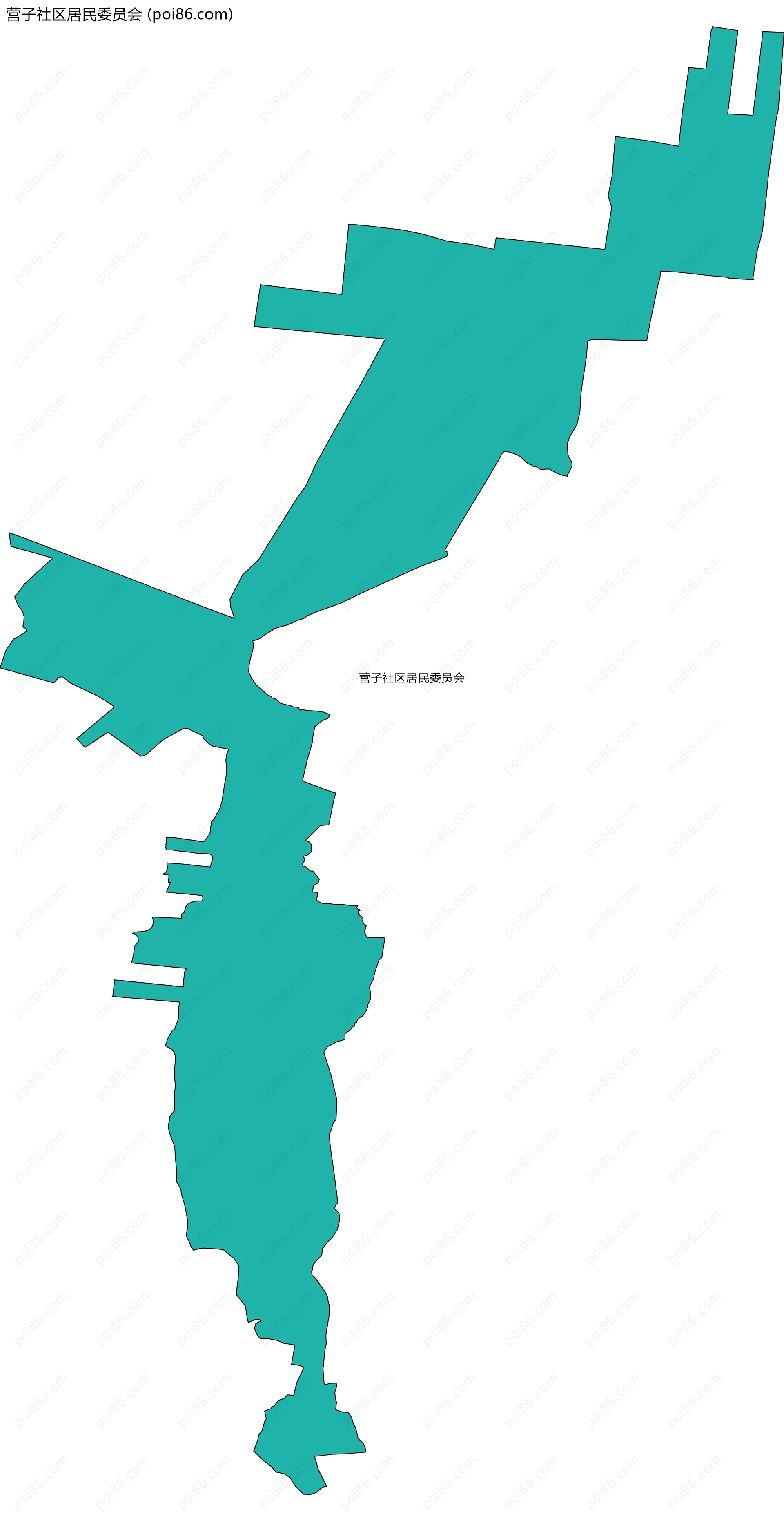 营子社区居民委员会边界地图