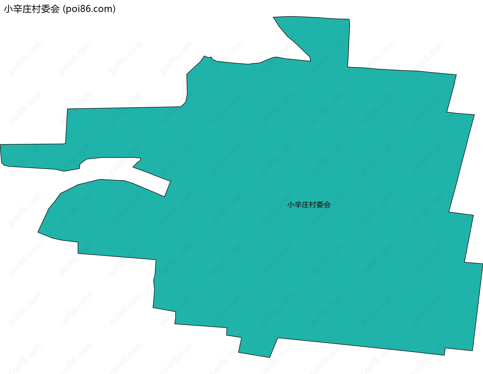 小辛庄村委会边界地图