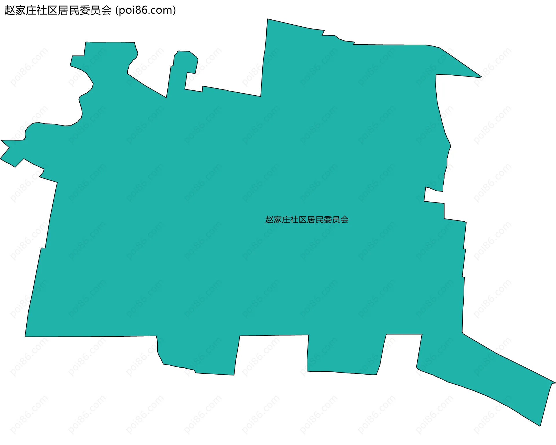 赵家庄社区居民委员会边界地图