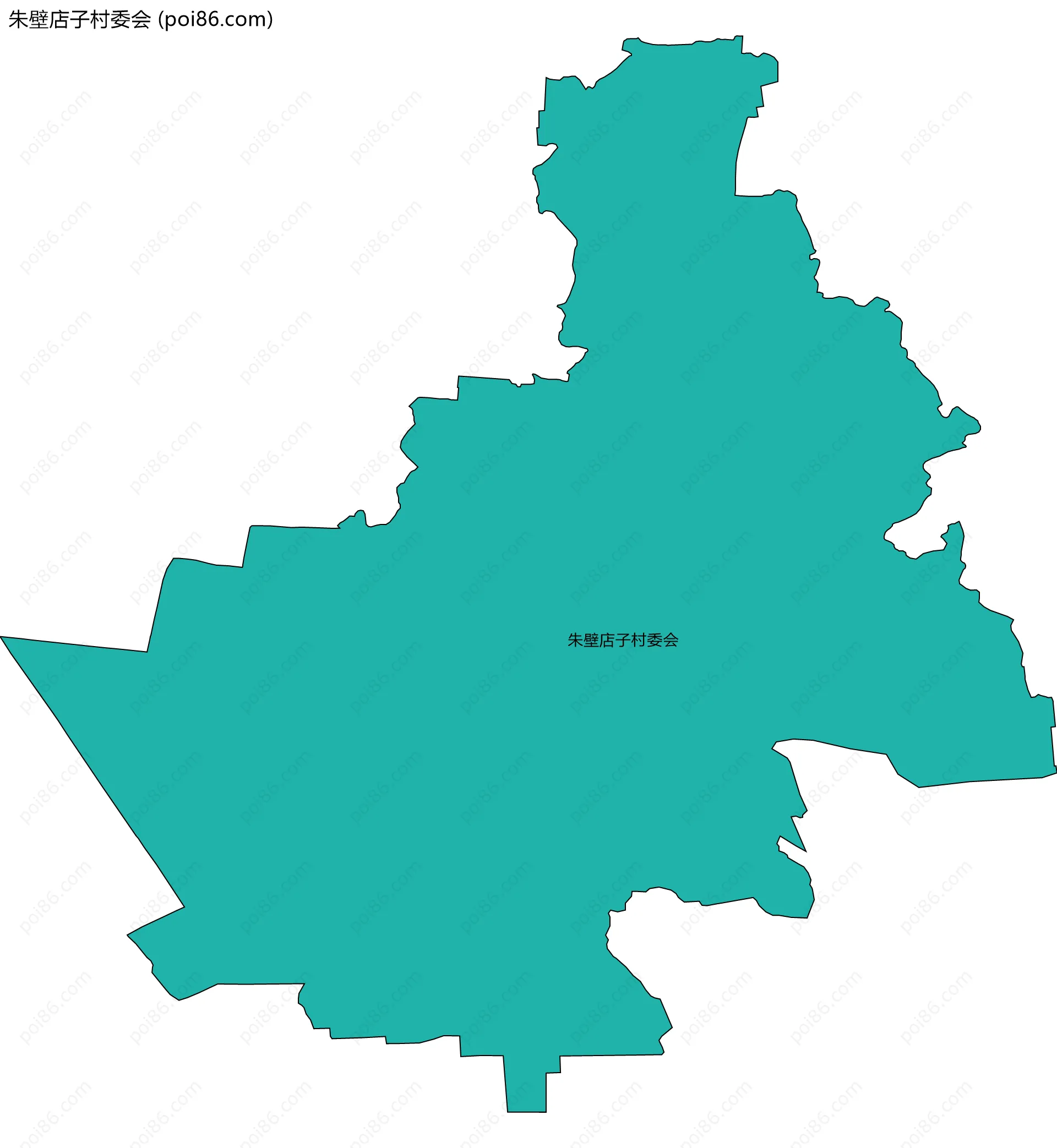 朱壁店子村委会边界地图