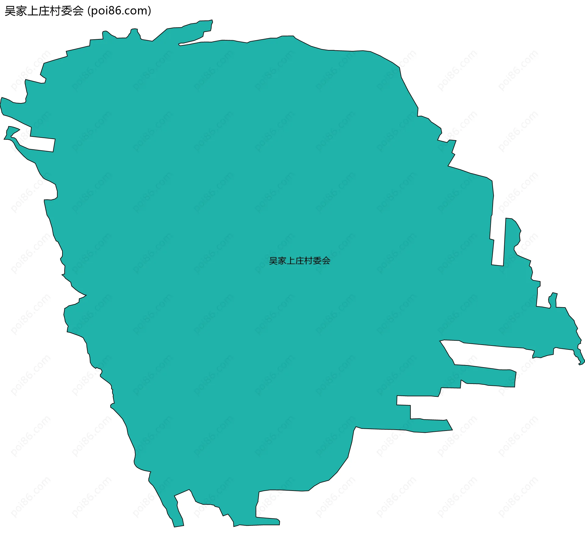 吴家上庄村委会边界地图