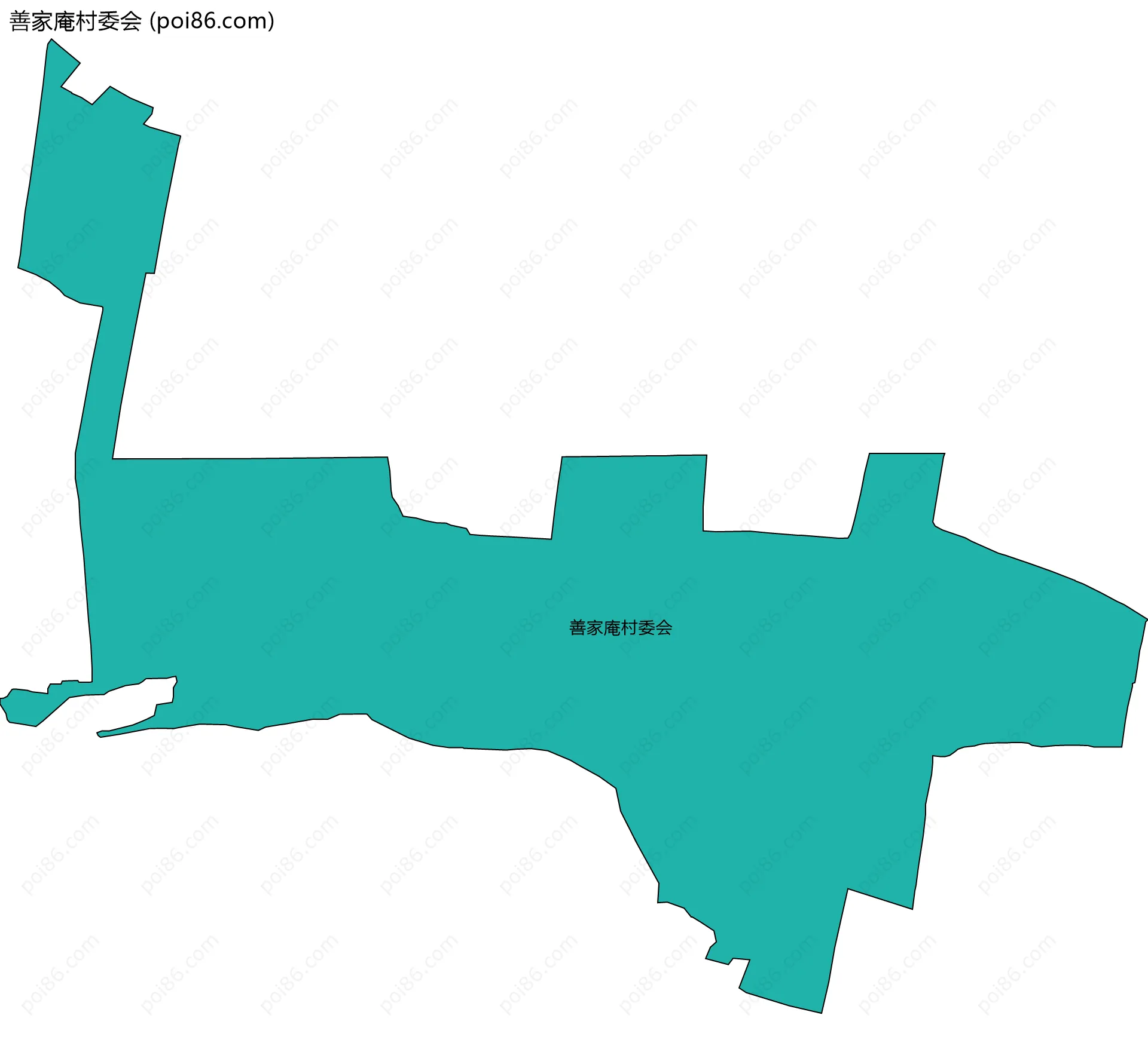 善家庵村委会边界地图