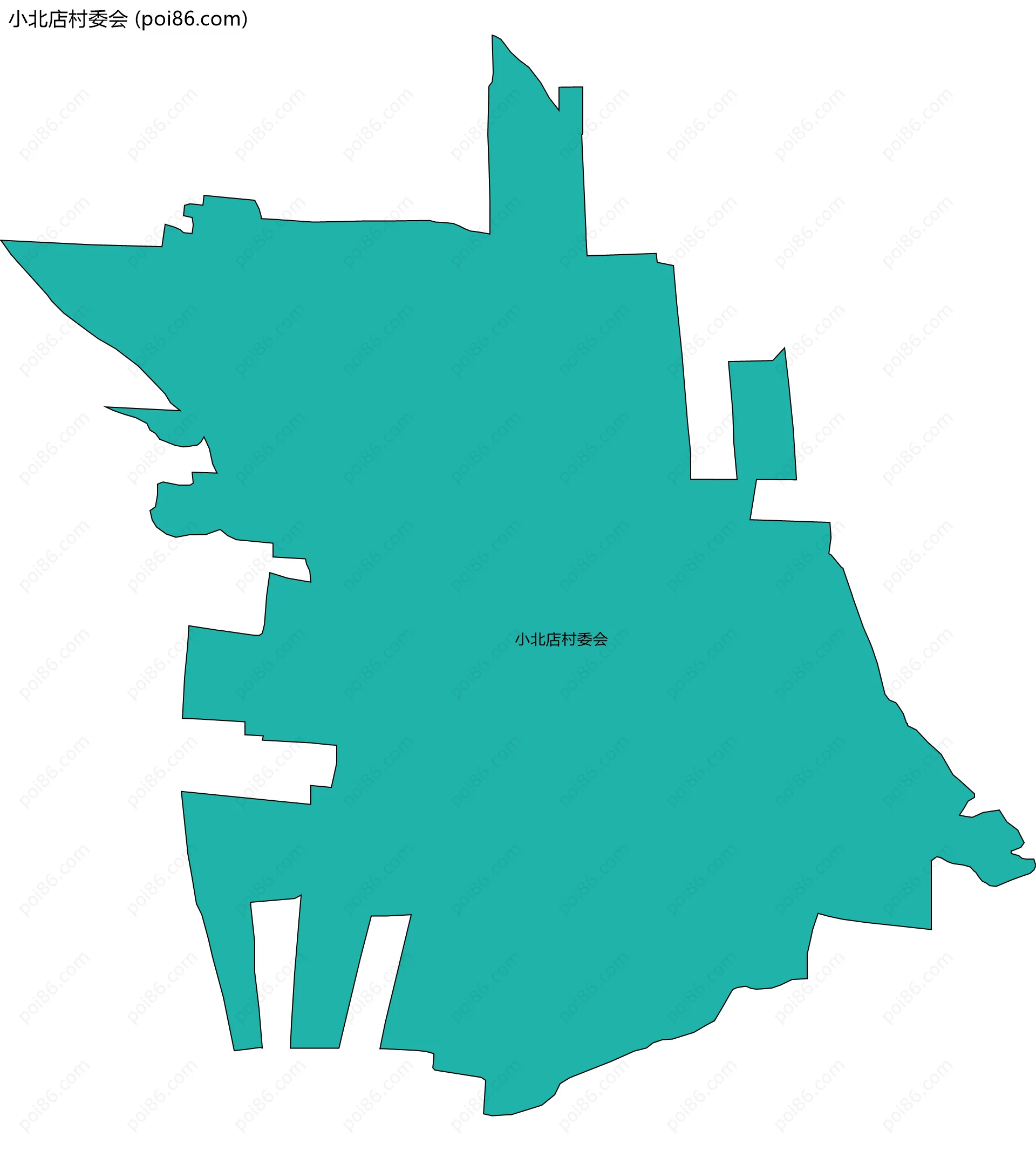 小北店村委会边界地图