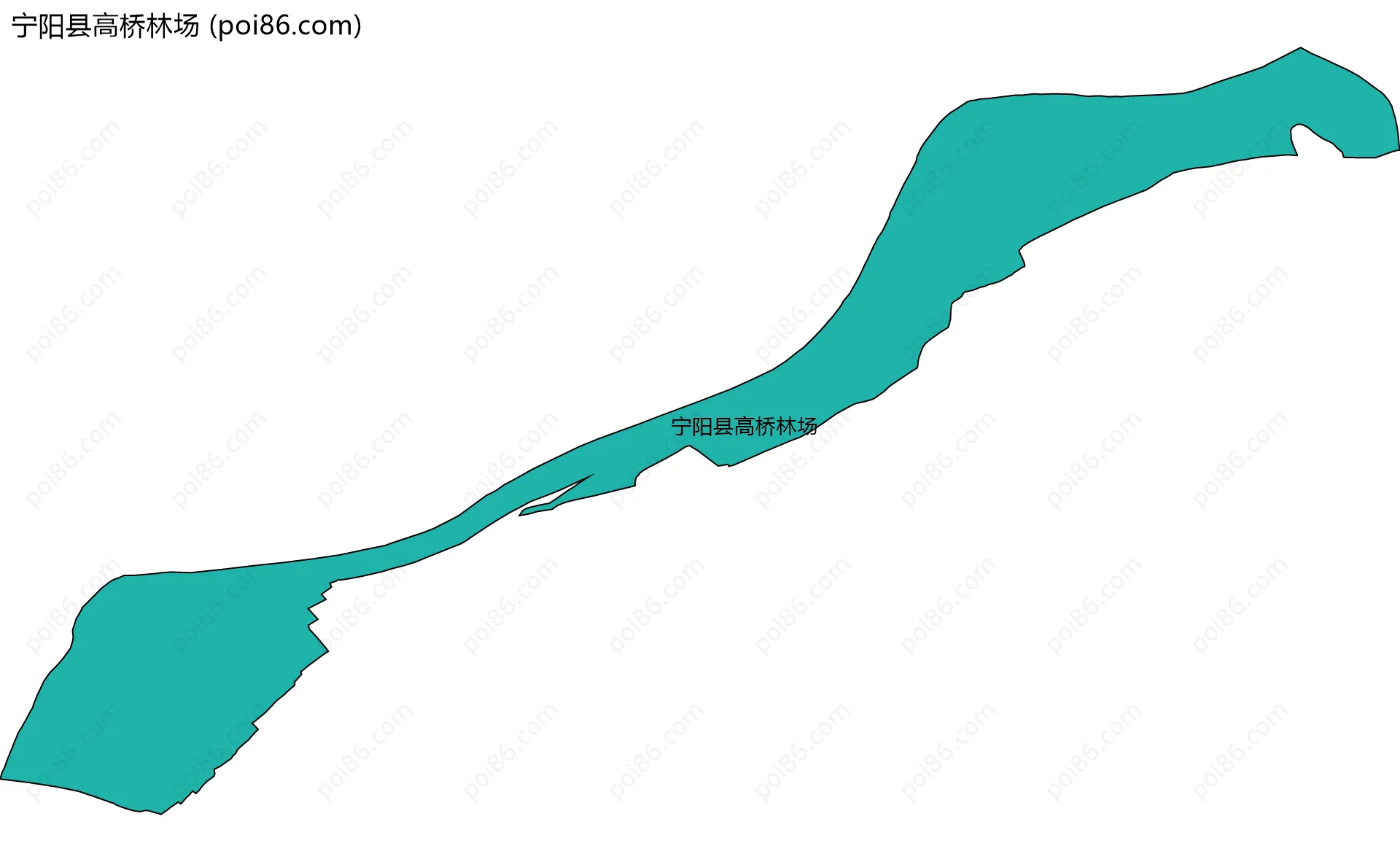 宁阳县高桥林场边界地图