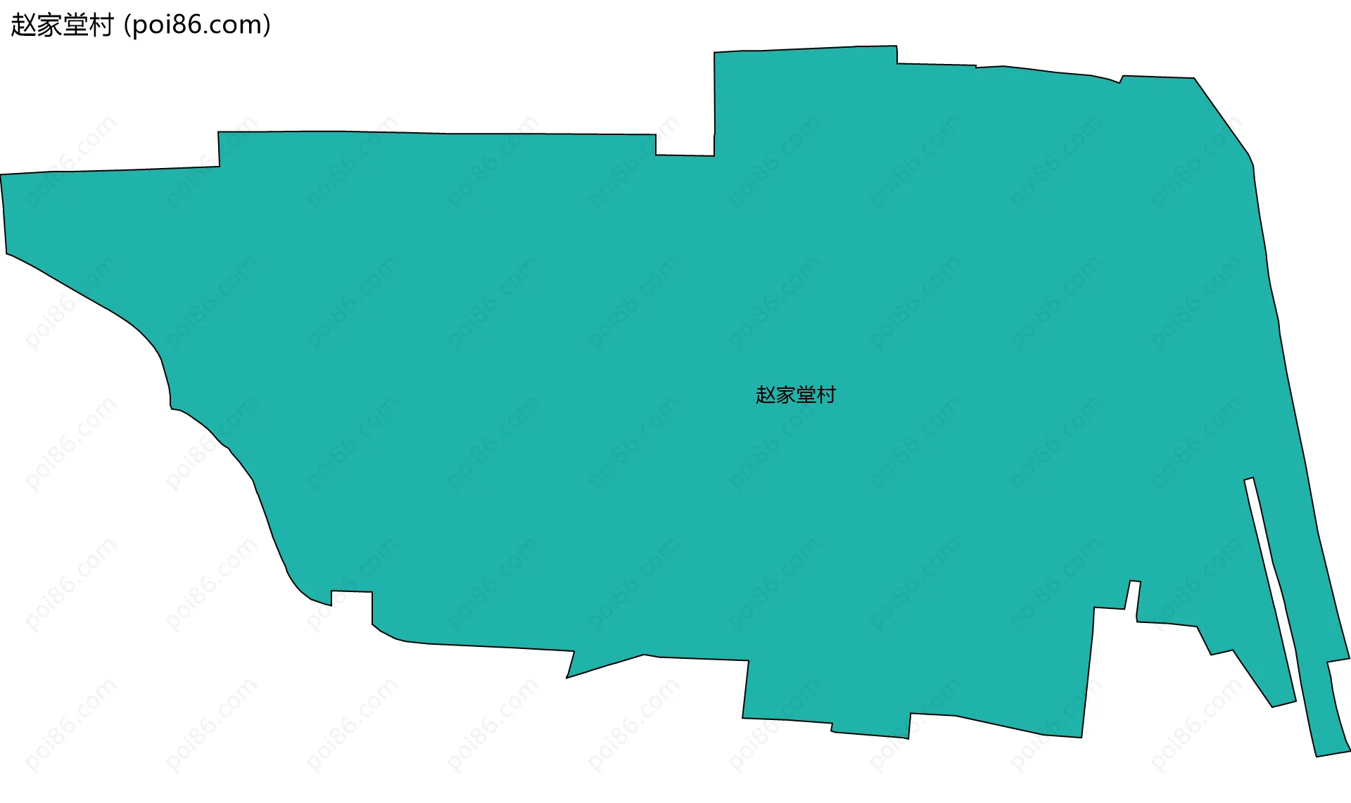 赵家堂村边界地图