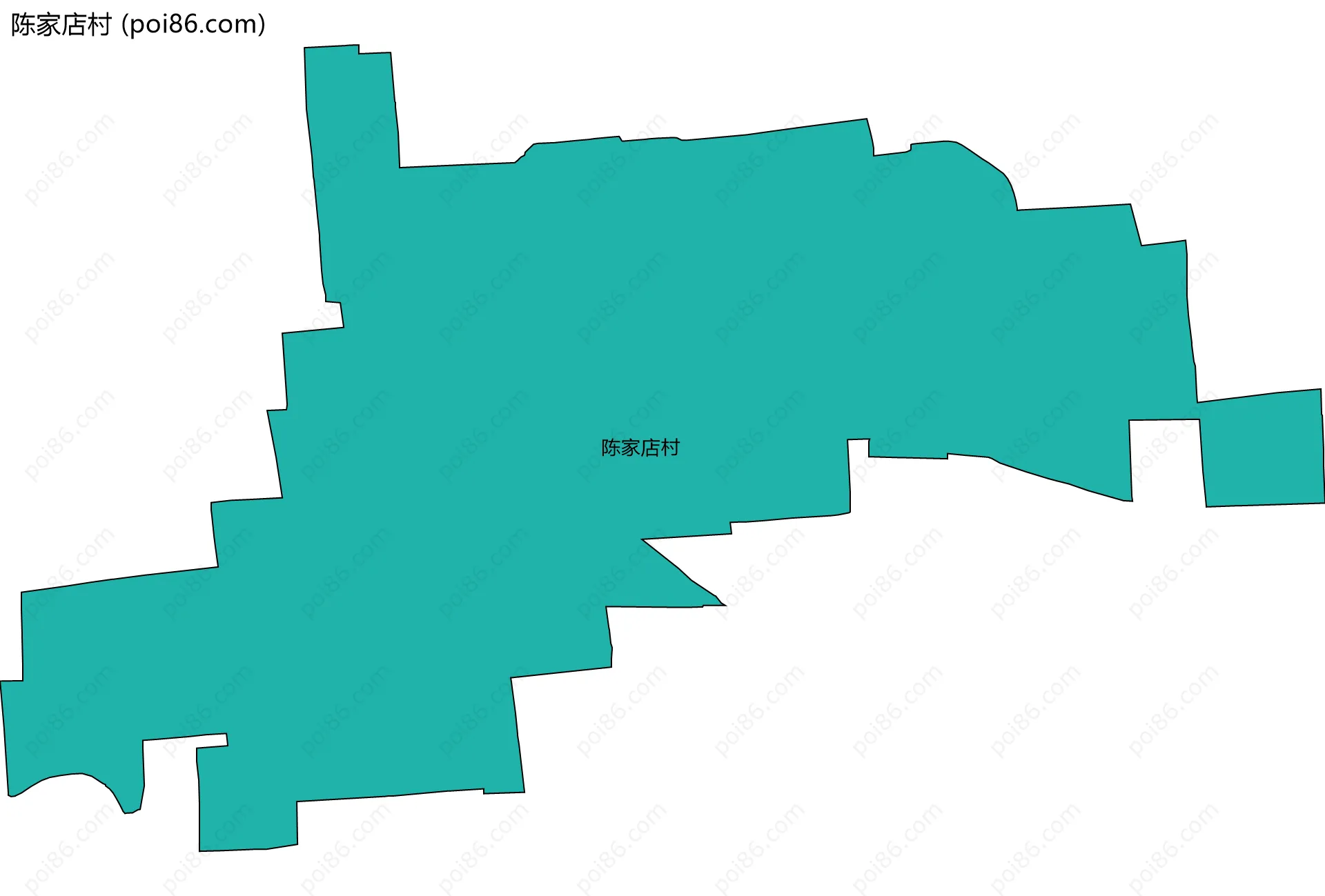 陈家店村边界地图