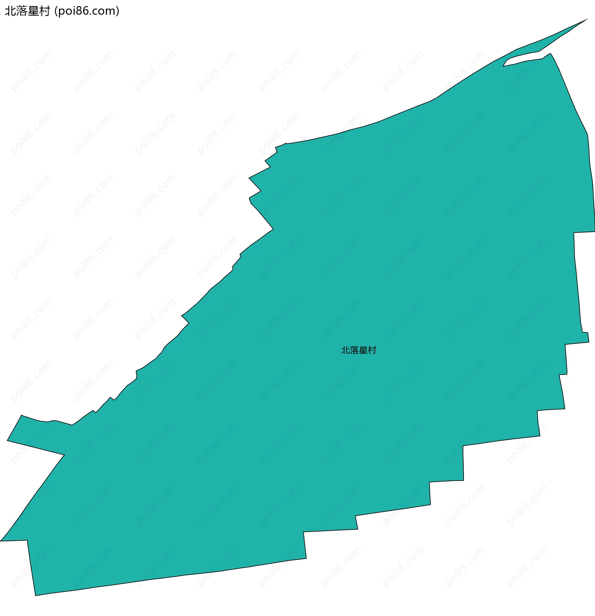 北落星村边界地图