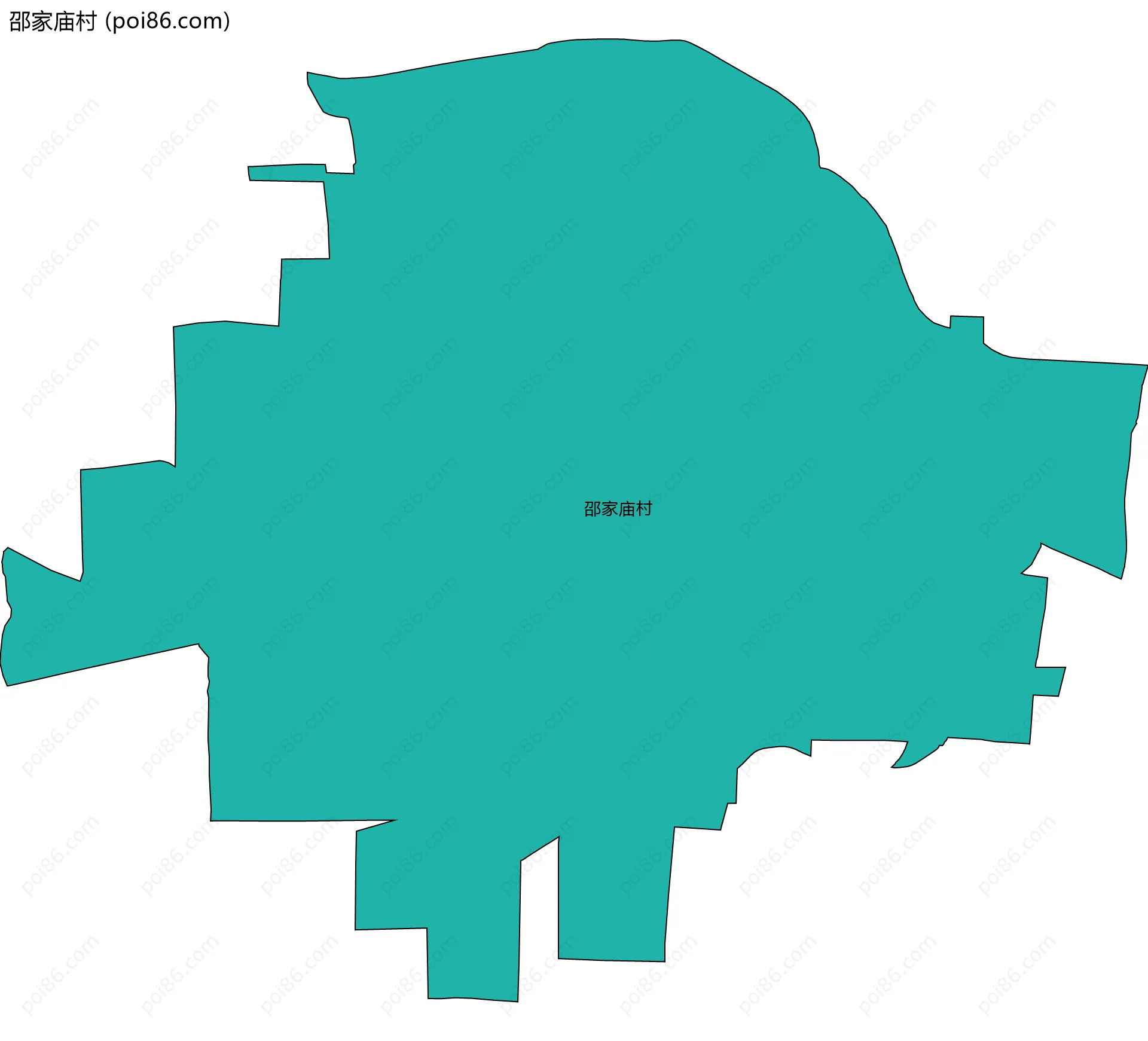 邵家庙村边界地图
