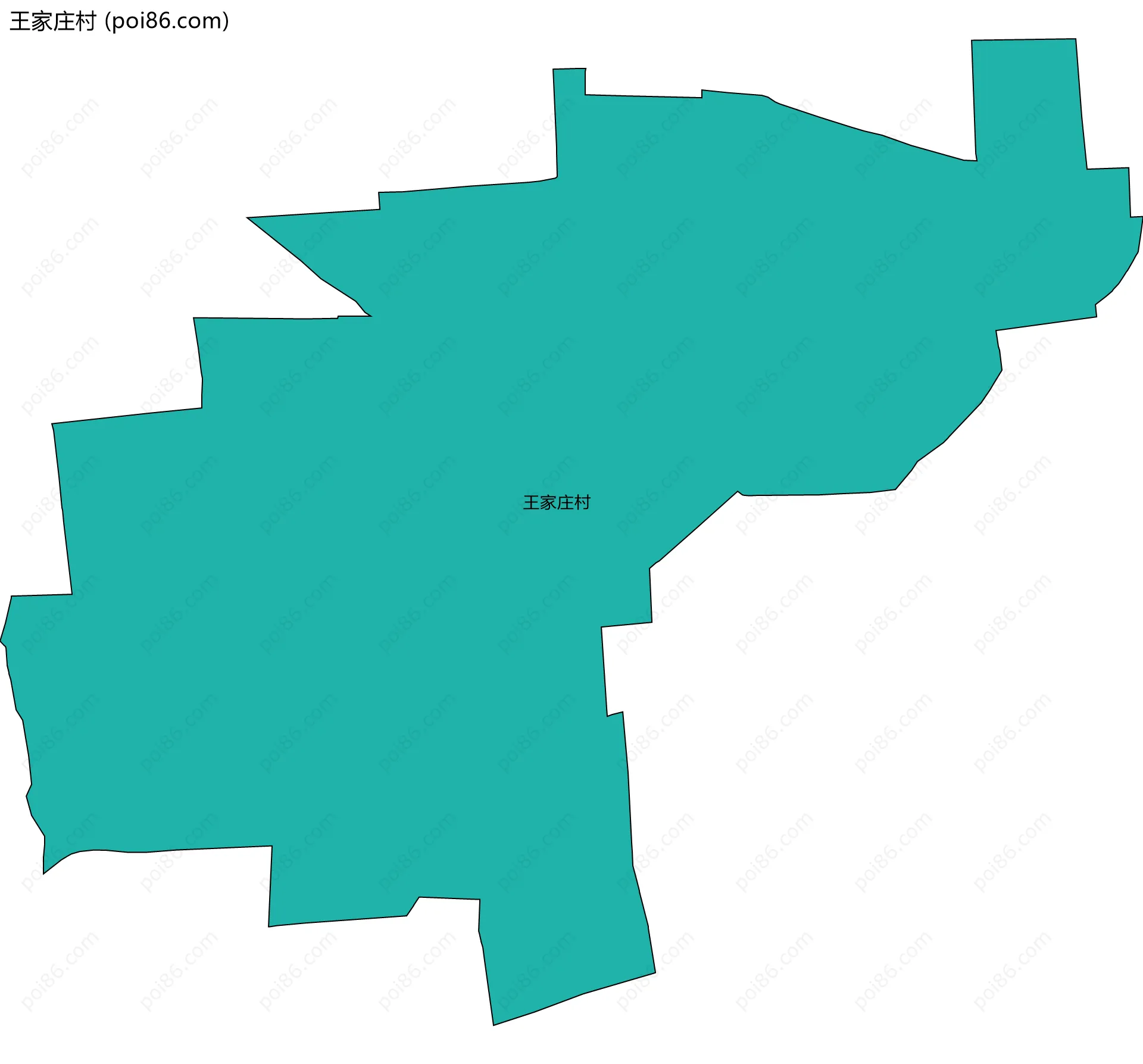 王家庄村边界地图