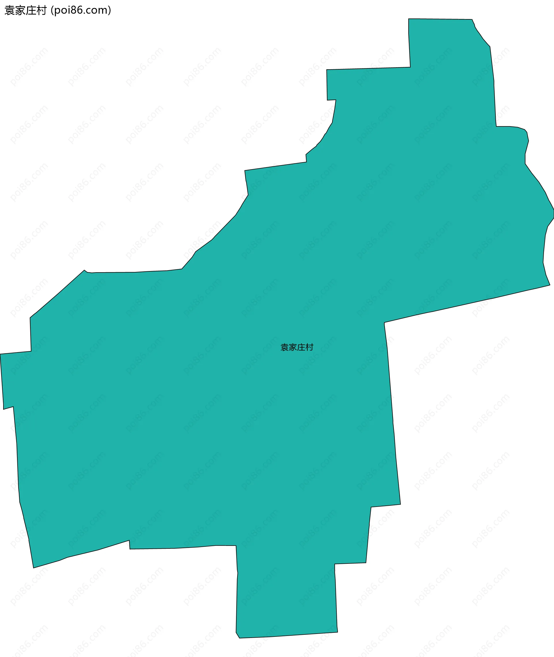 袁家庄村边界地图