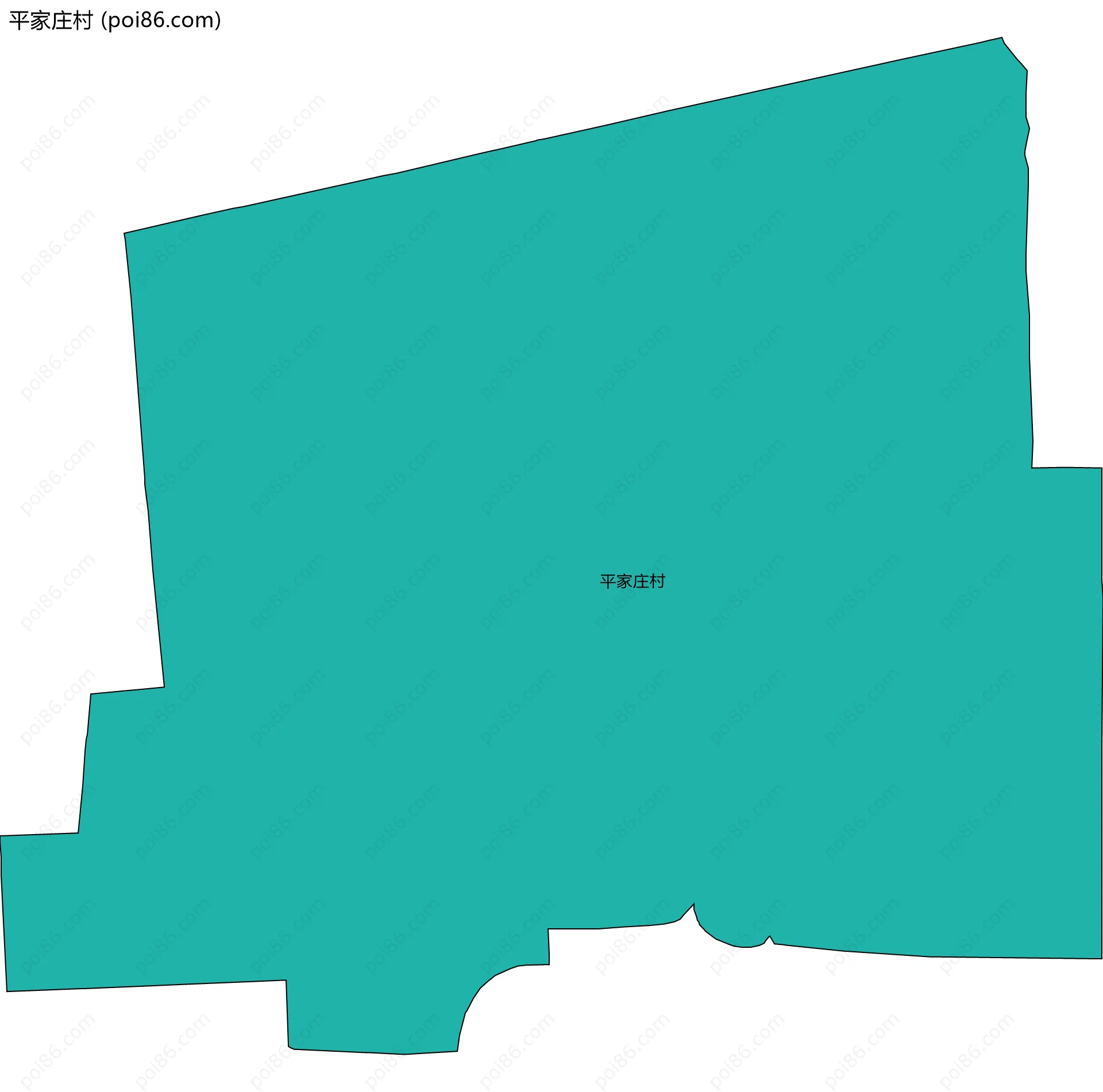平家庄村边界地图