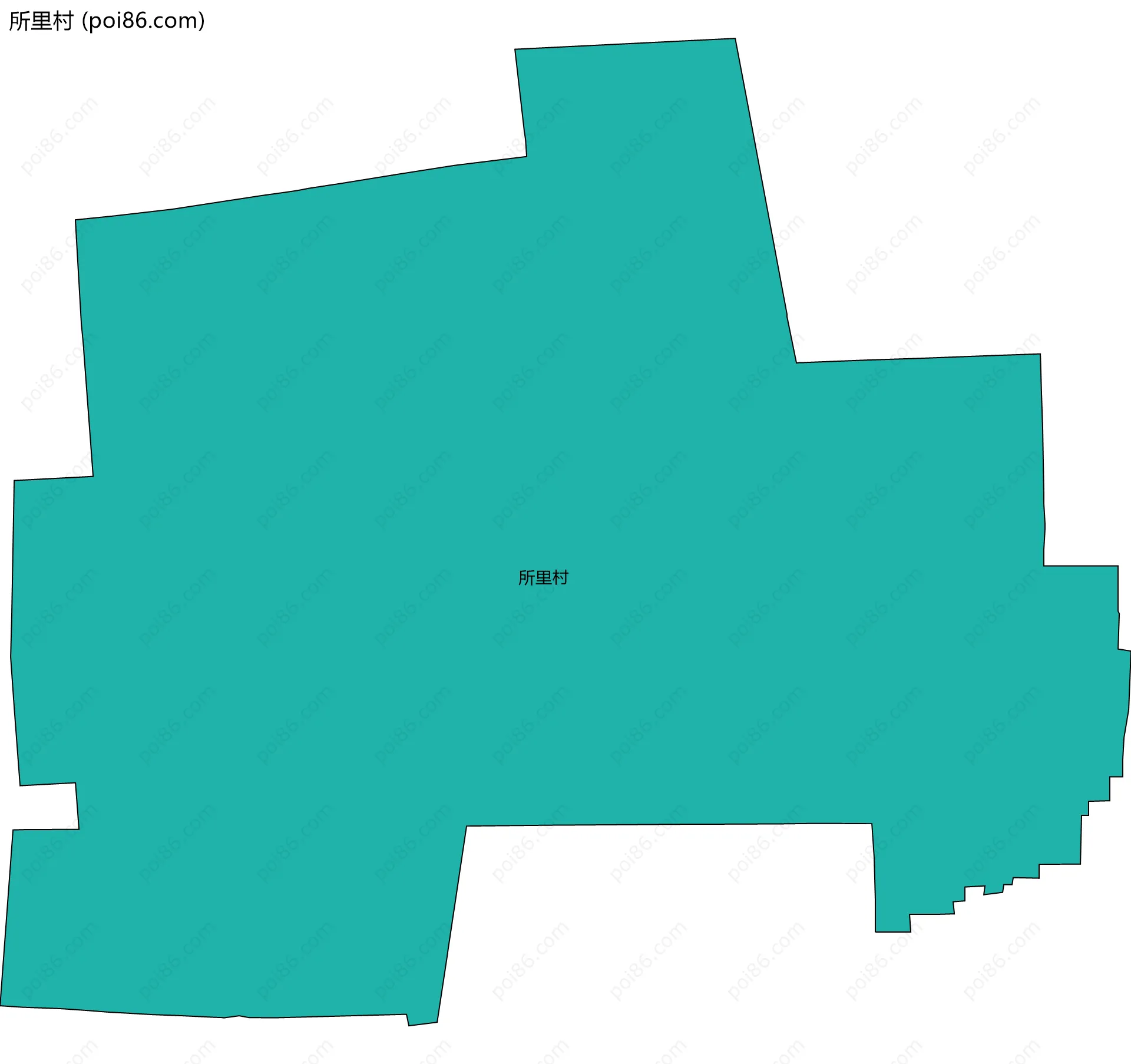 所里村边界地图