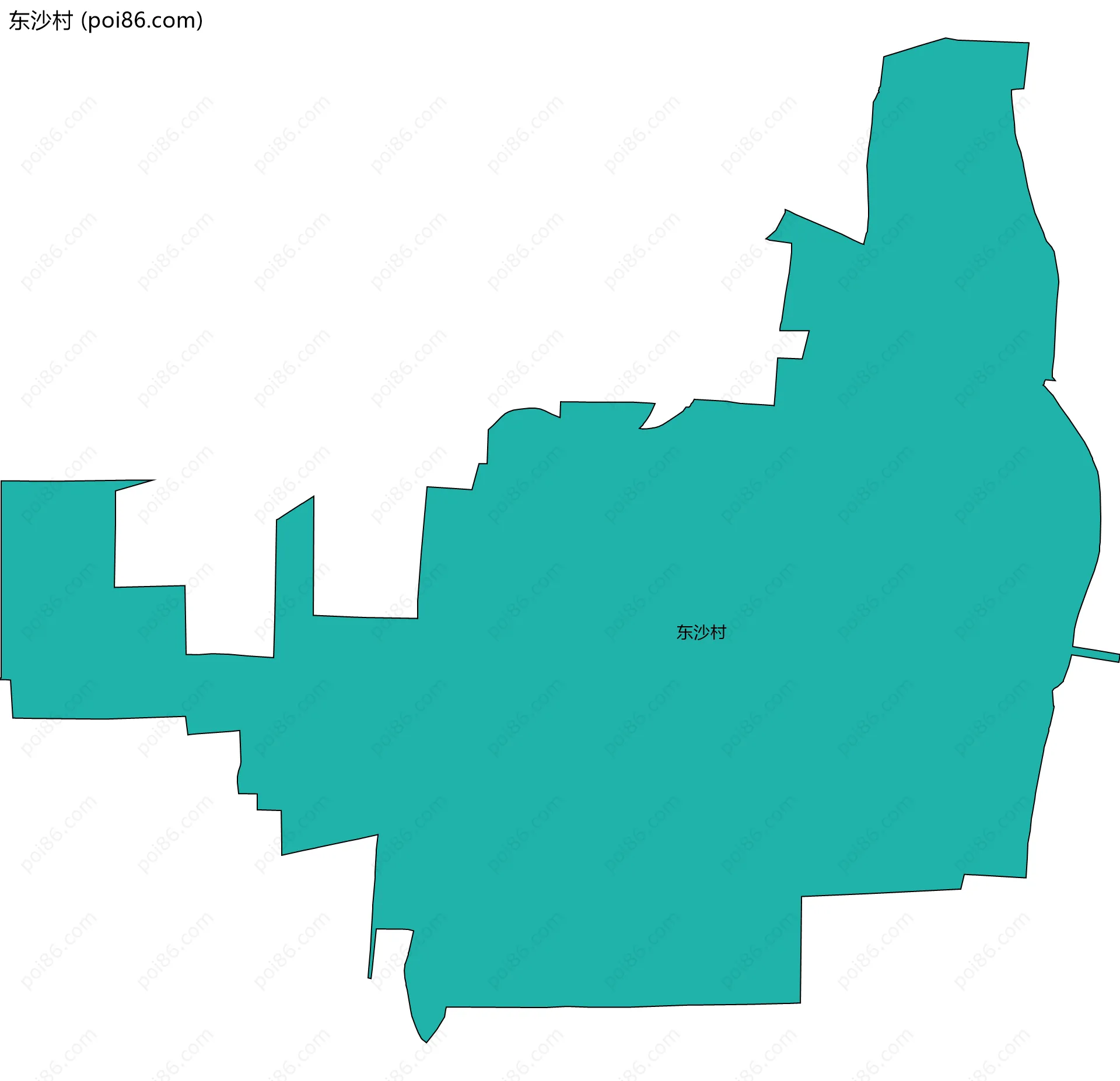 东沙村边界地图
