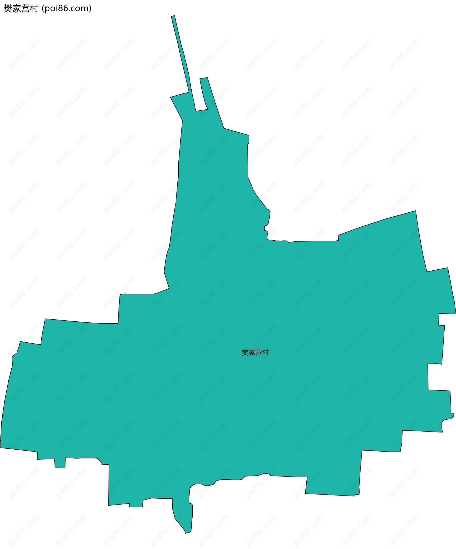 樊家营村边界地图