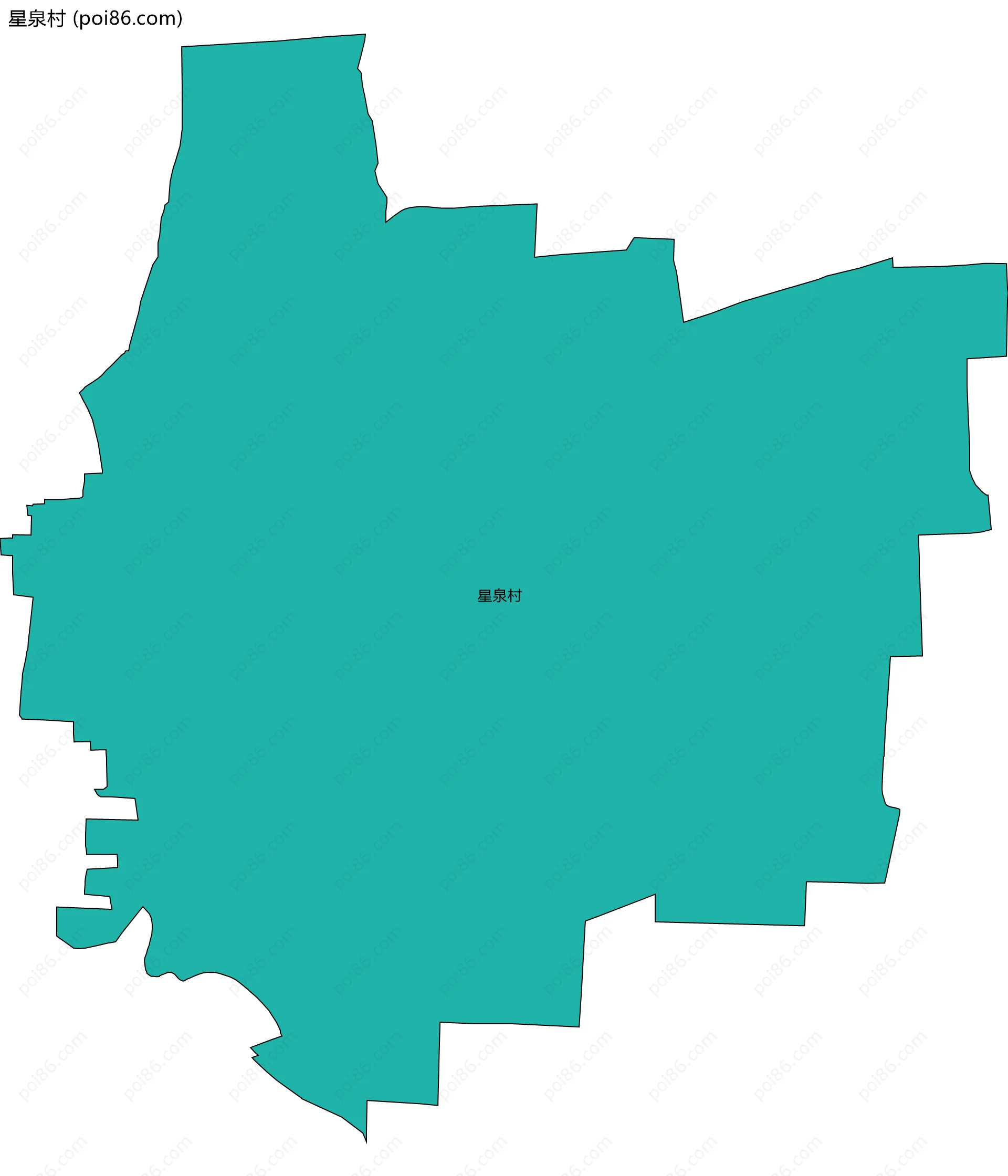 星泉村边界地图