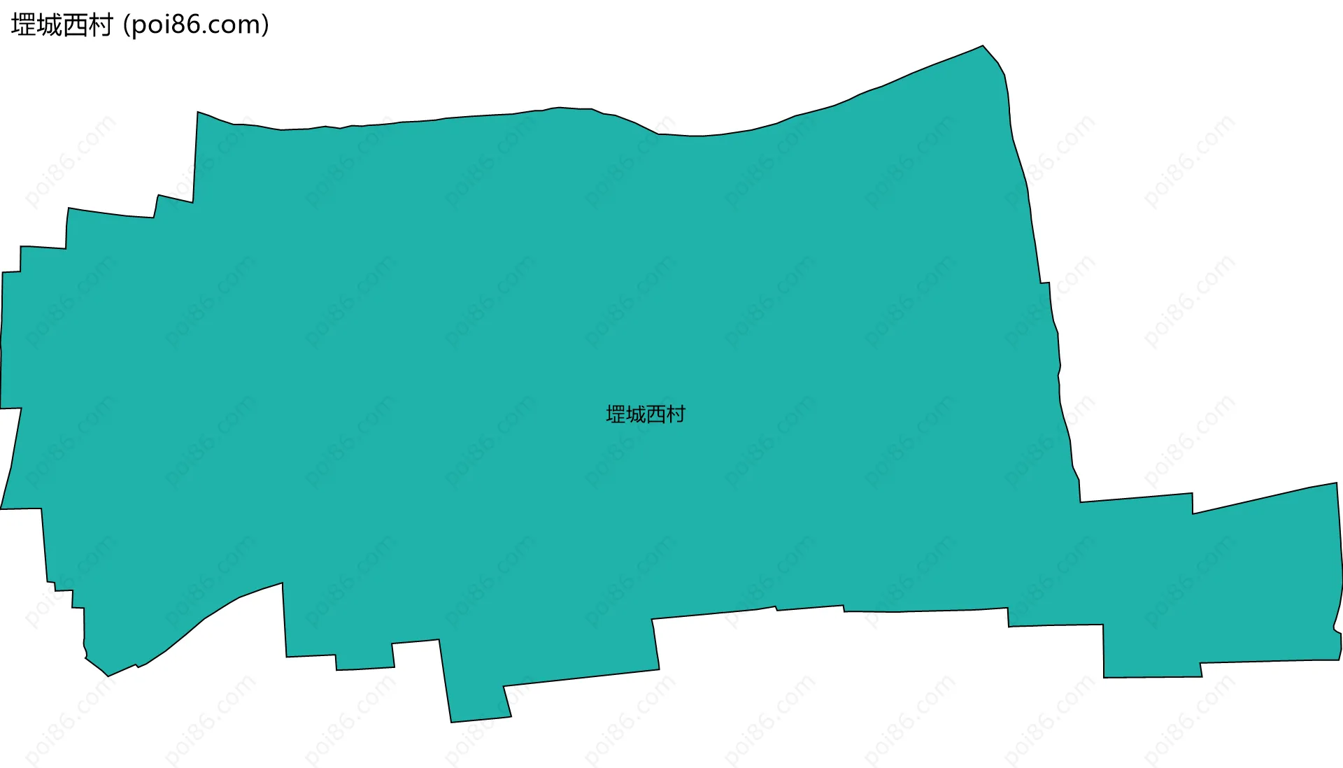 堽城西村边界地图