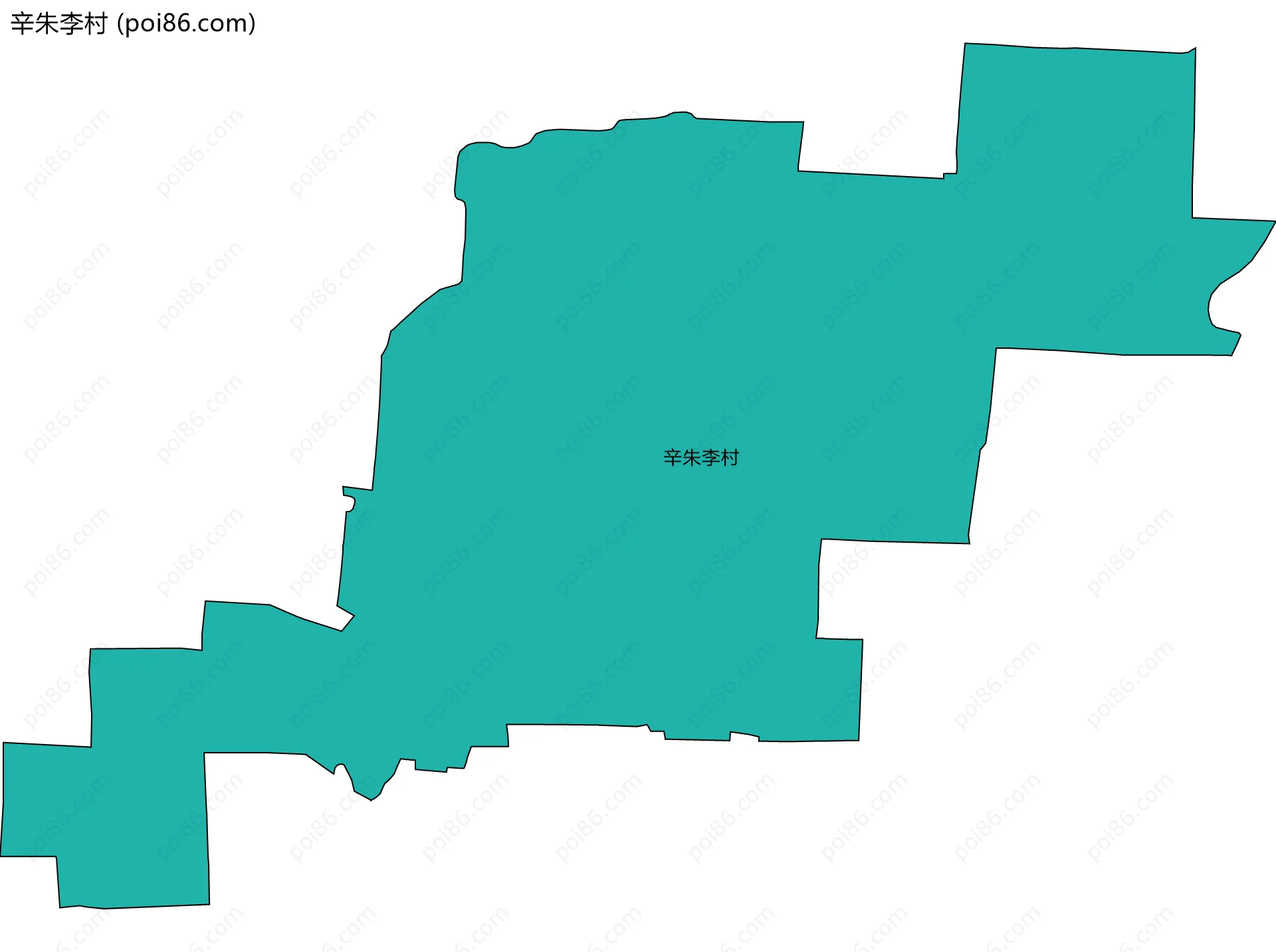 辛朱李村边界地图