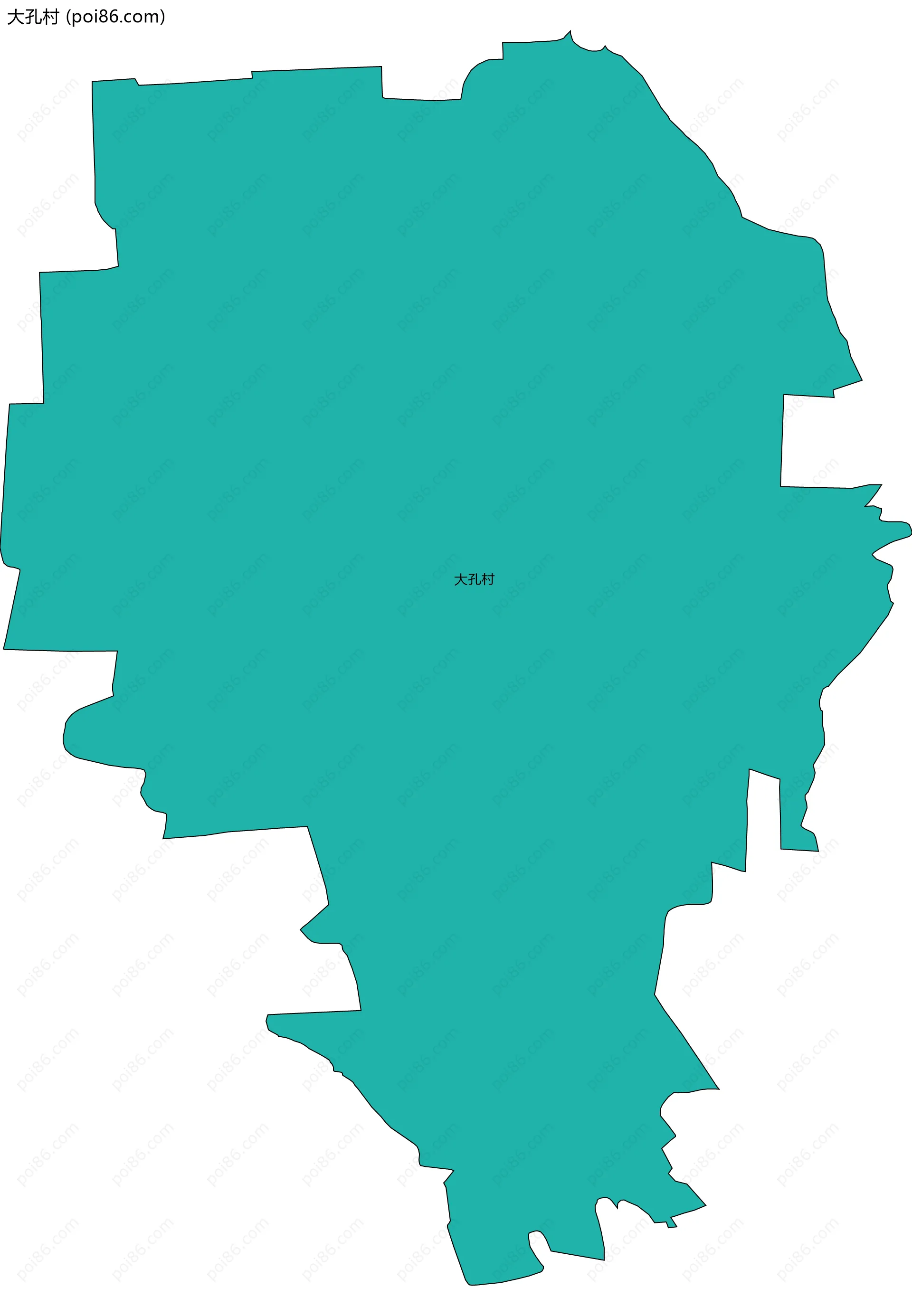 大孔村边界地图