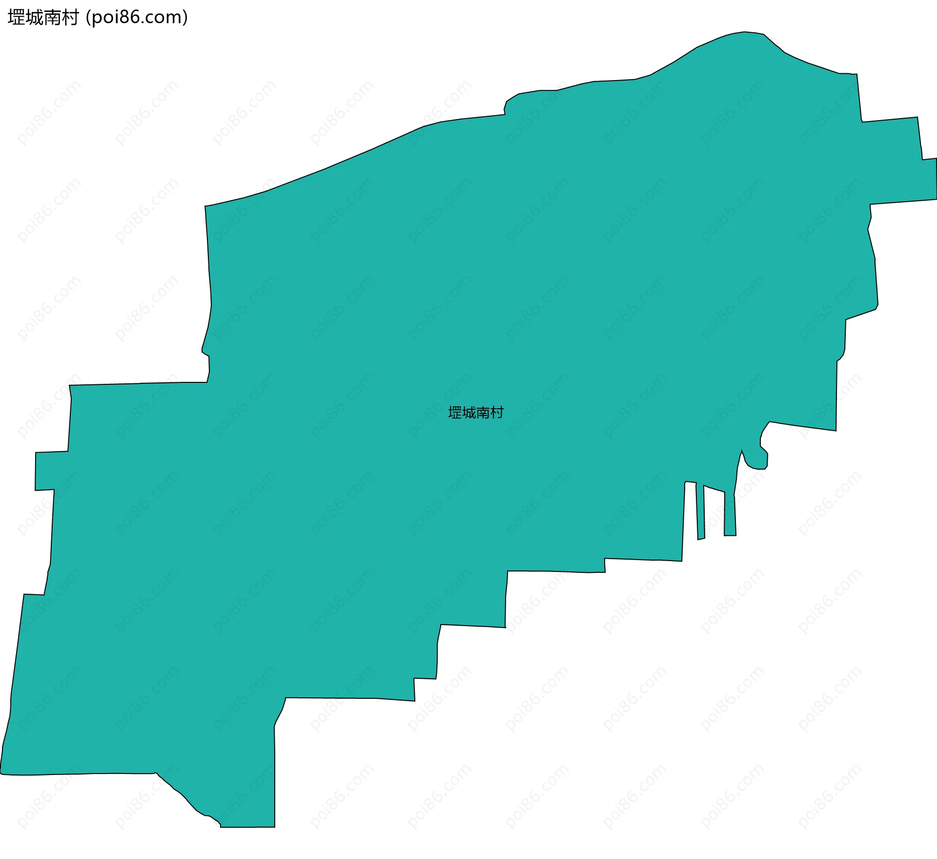 堽城南村边界地图