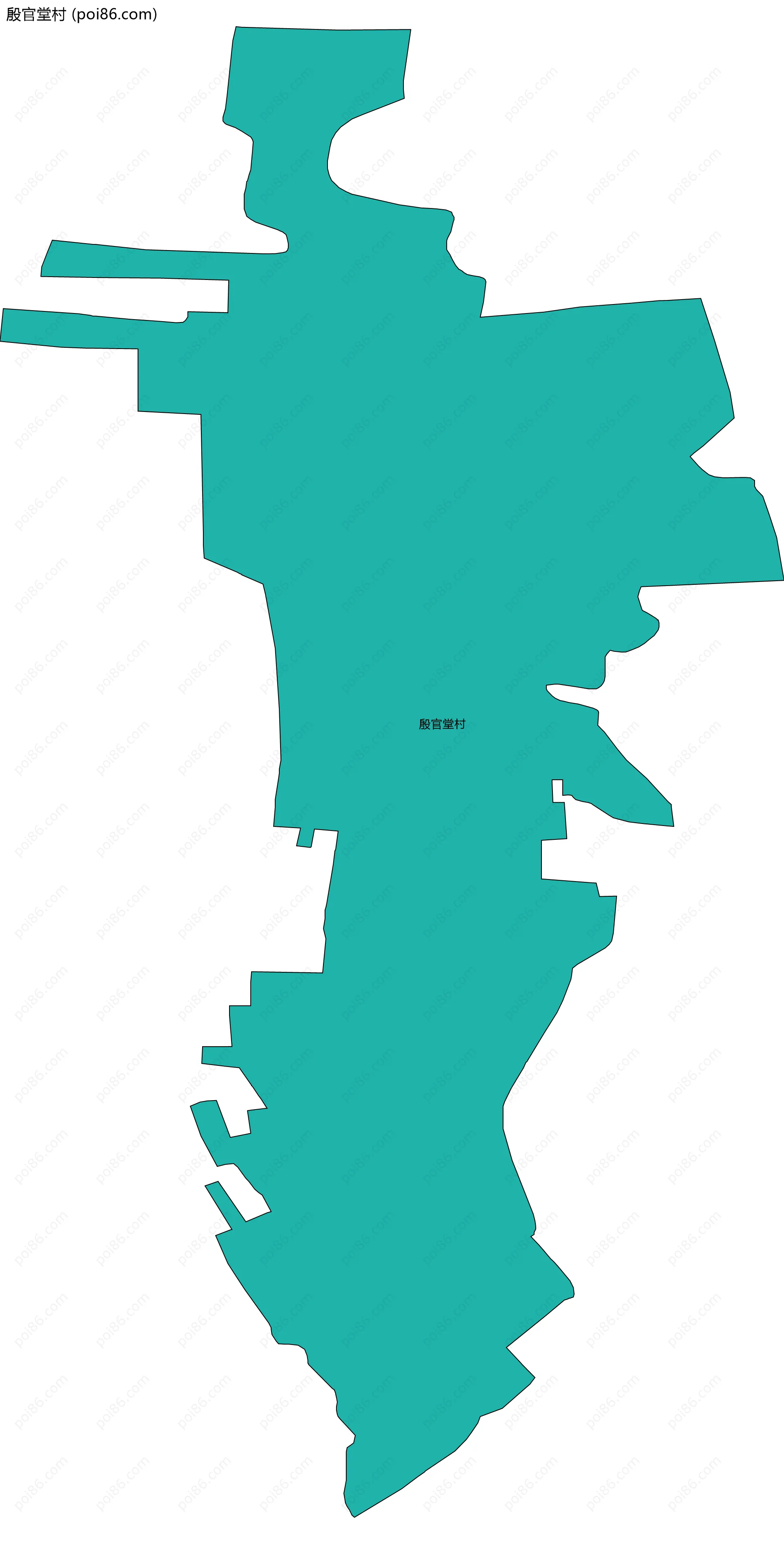 殷官堂村边界地图