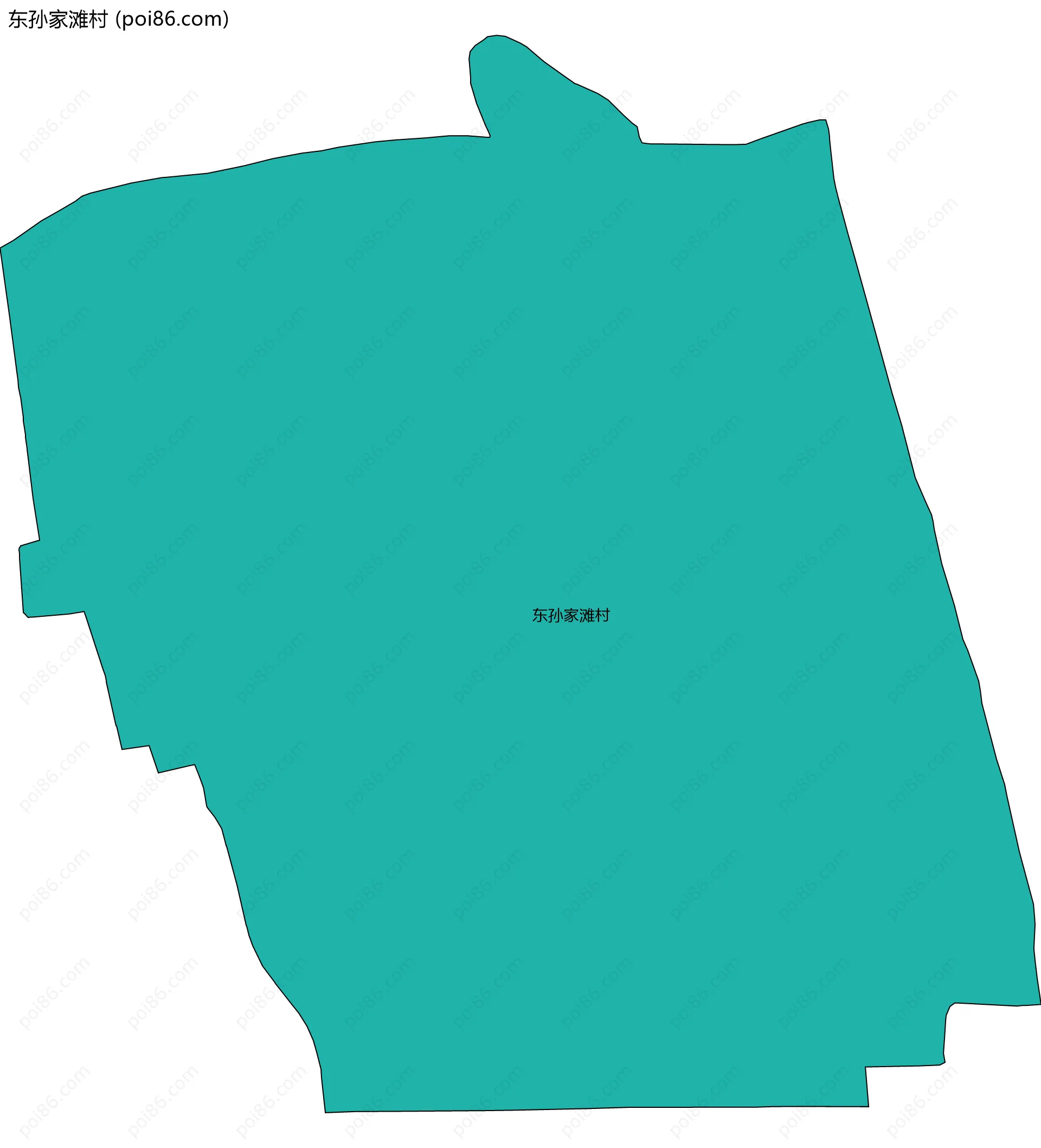 东孙家滩村边界地图