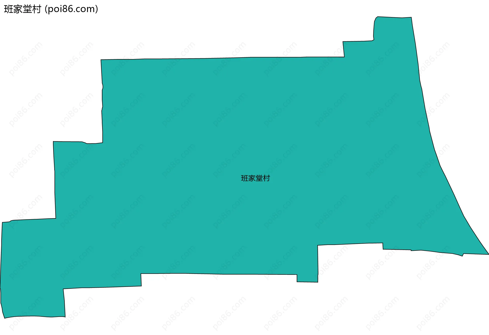 班家堂村边界地图