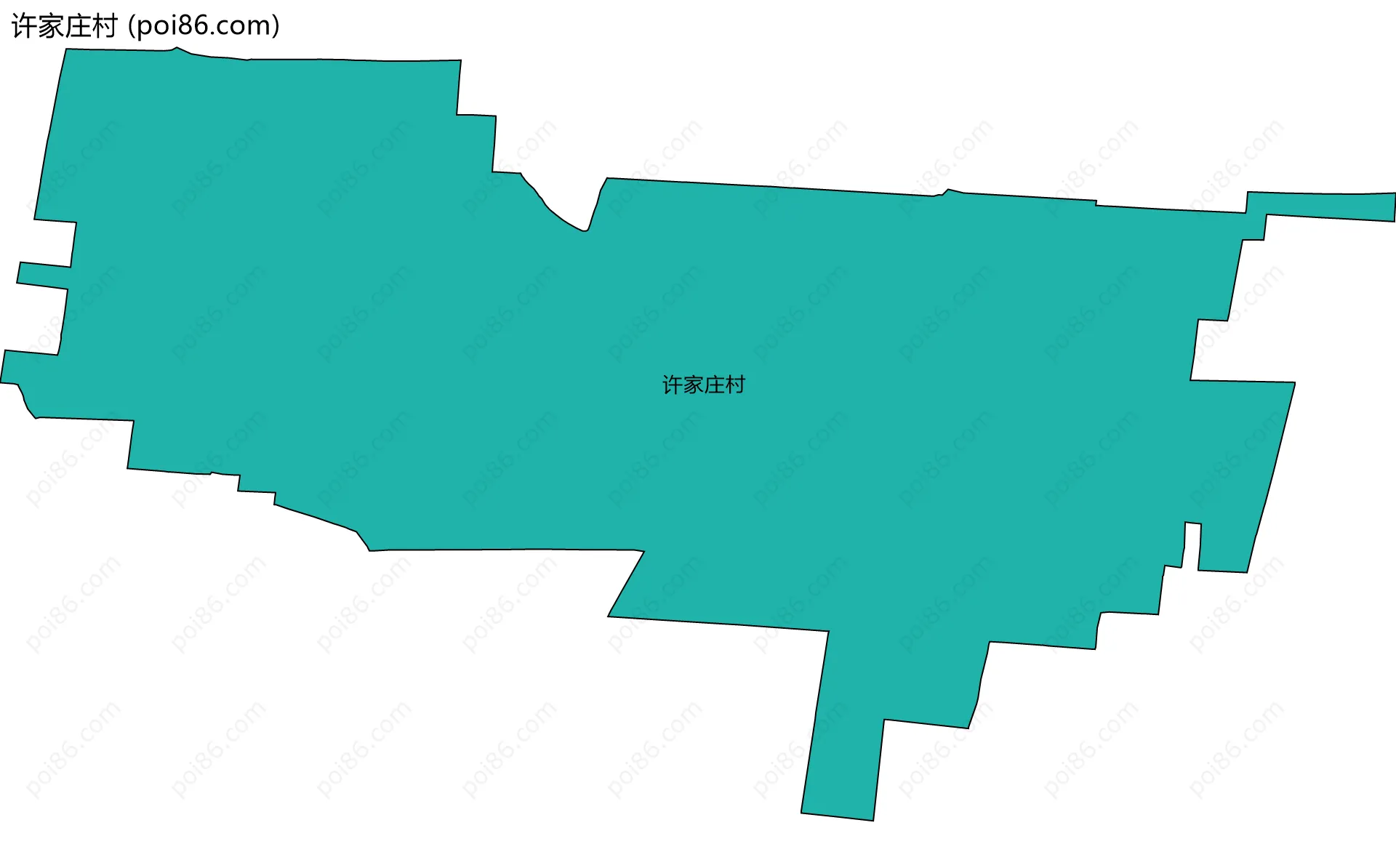 许家庄村边界地图
