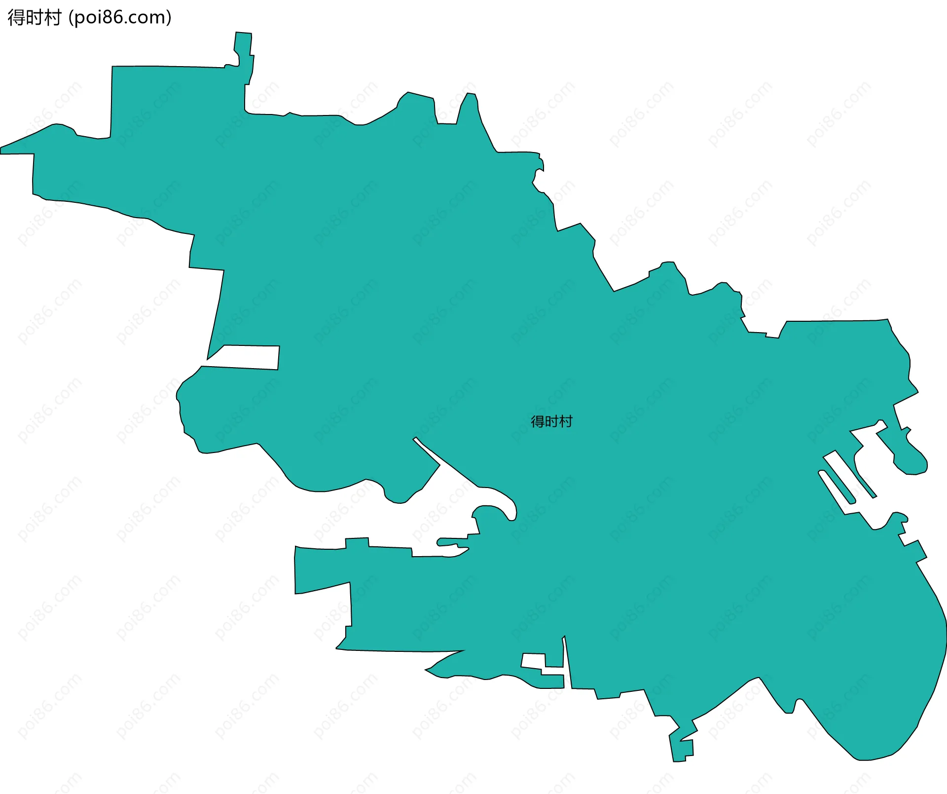 得时村边界地图