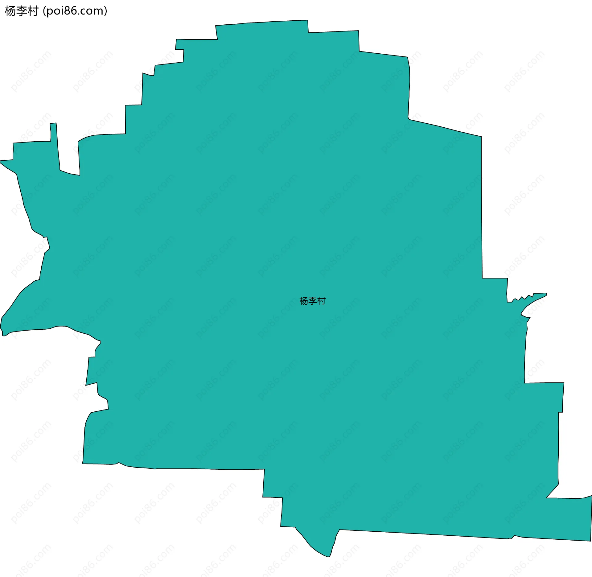 杨李村边界地图