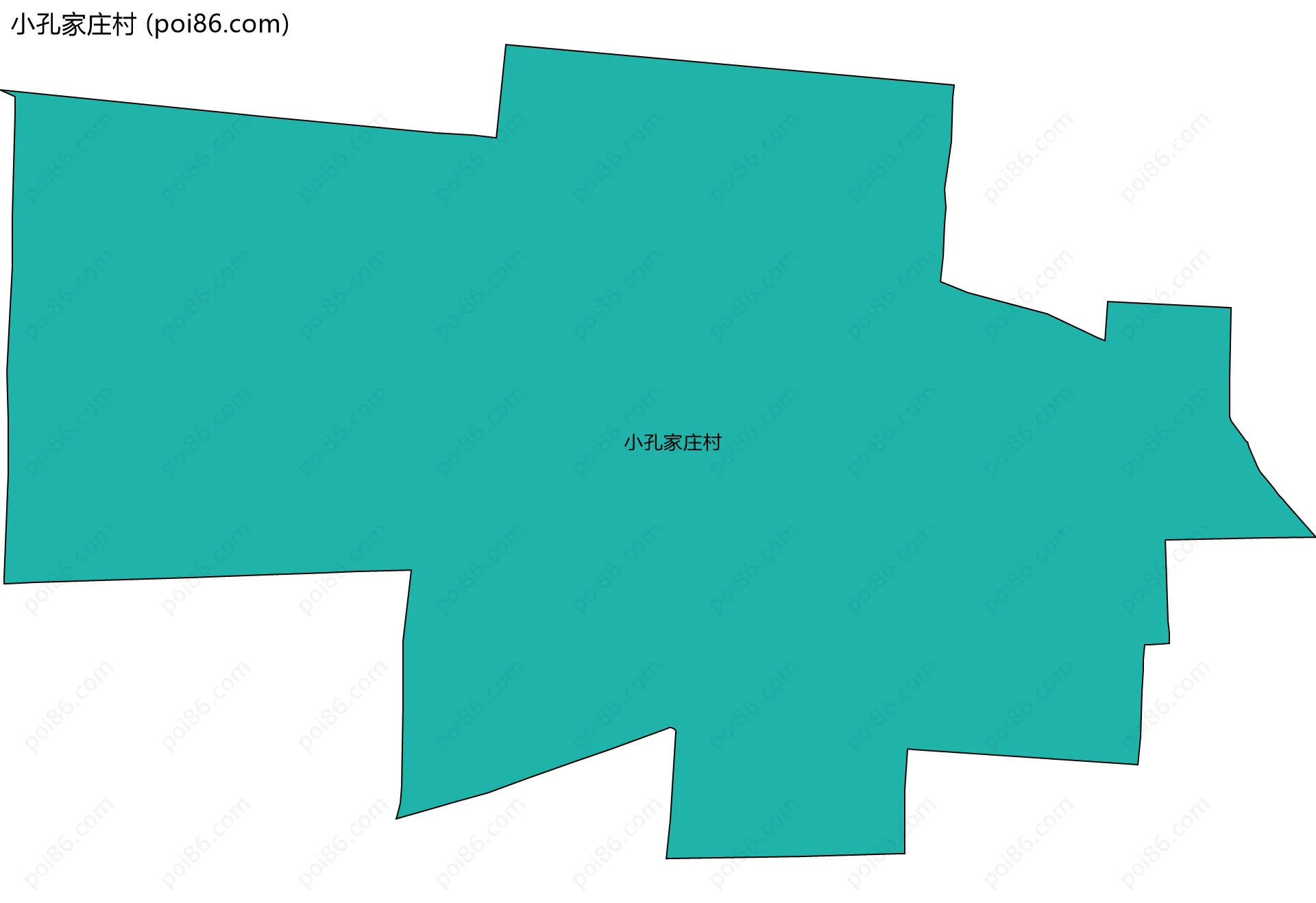 小孔家庄村边界地图