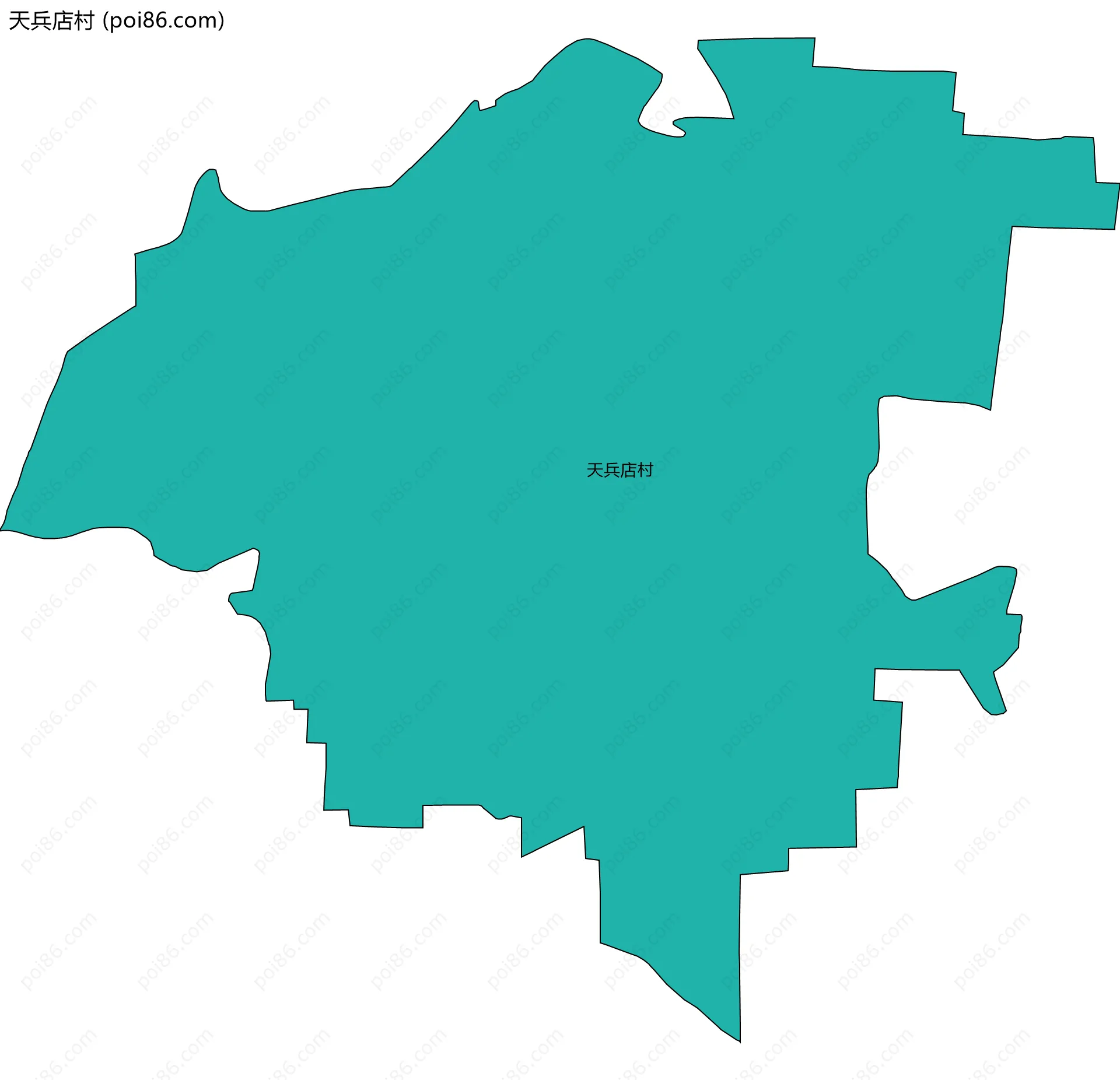 天兵店村边界地图
