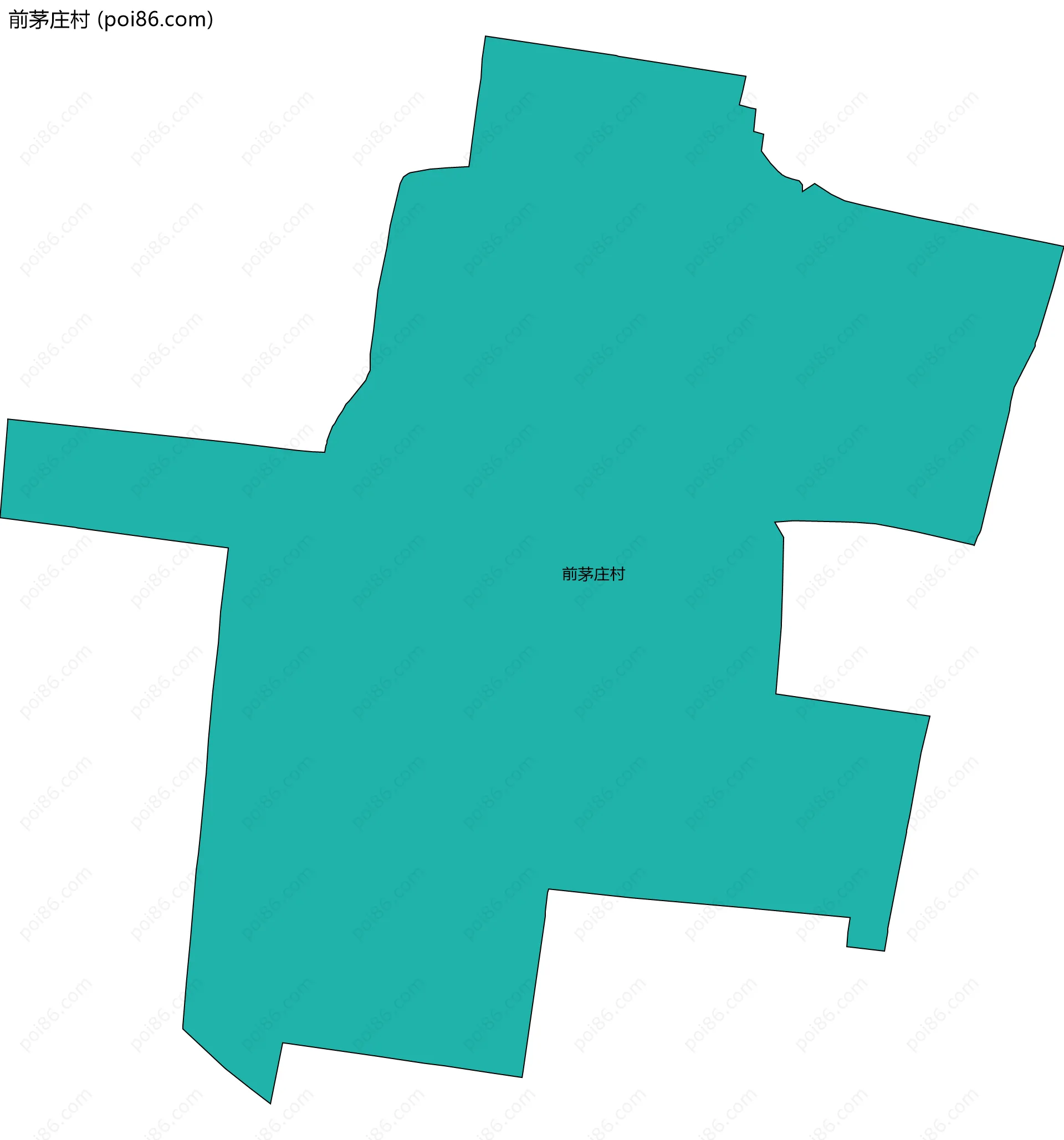 前茅庄村边界地图