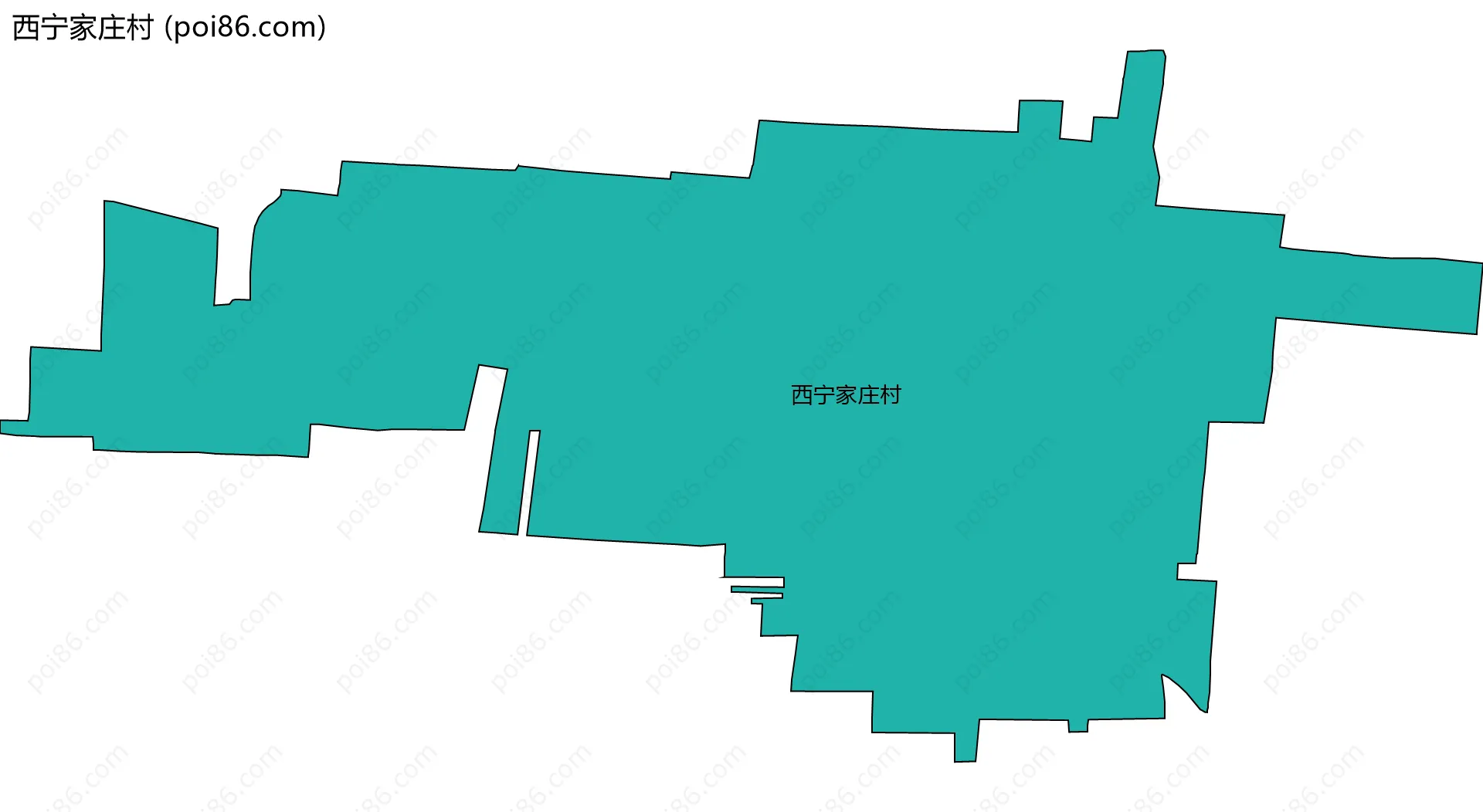 西宁家庄村边界地图