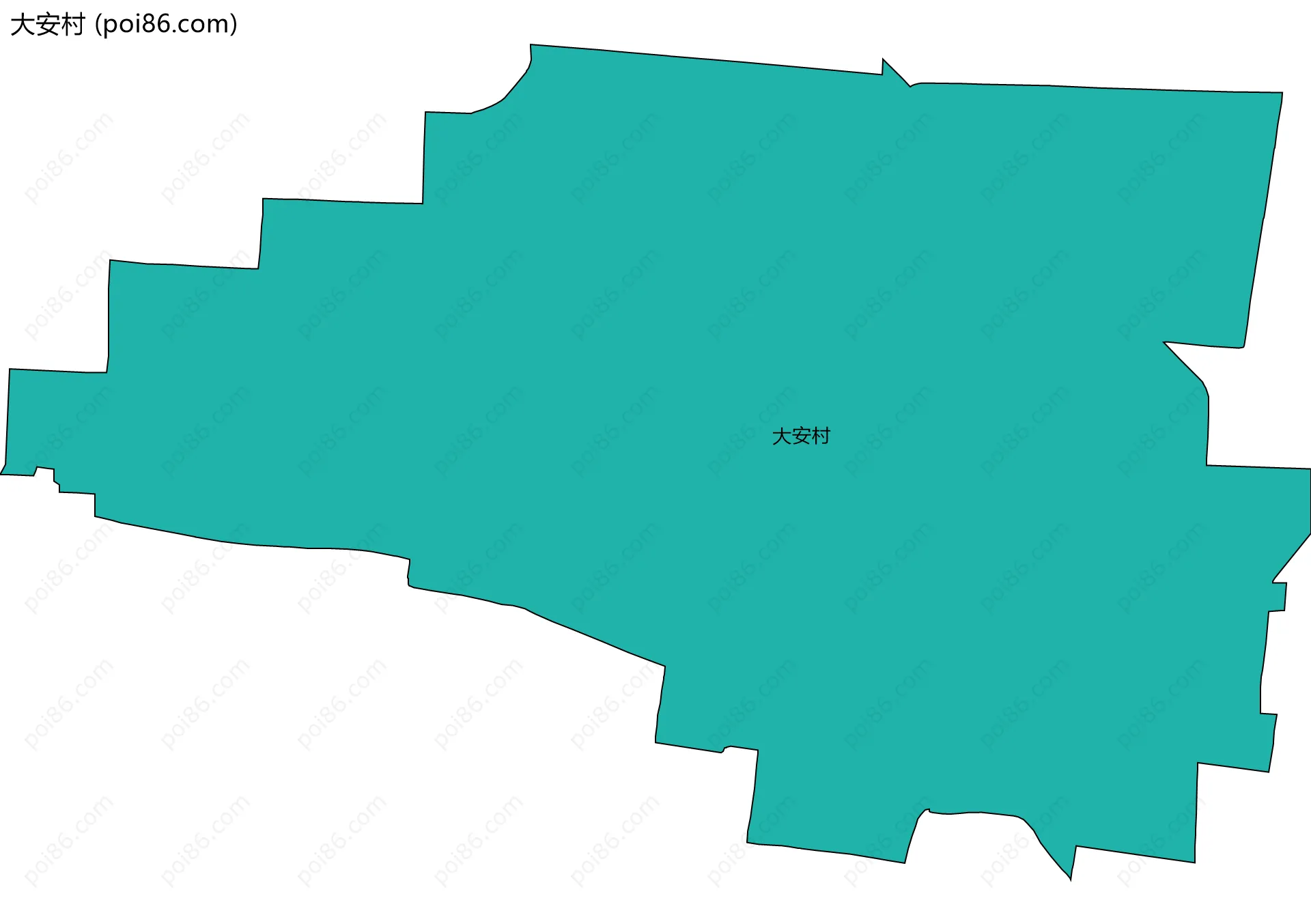 大安村边界地图
