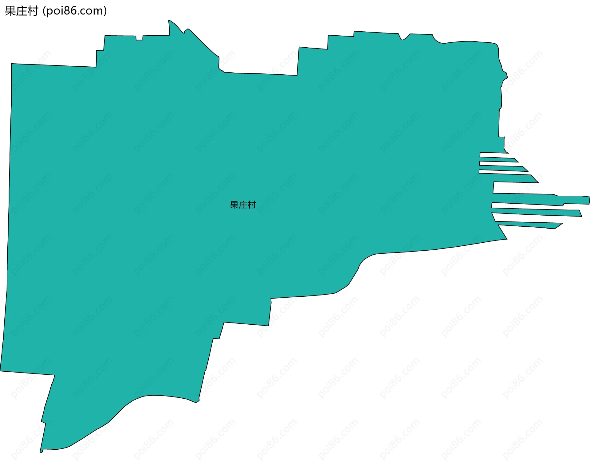 果庄村边界地图